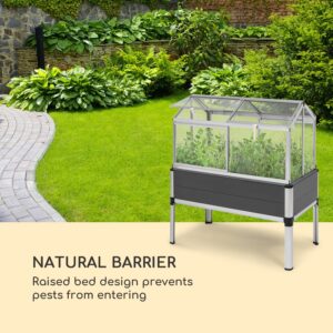 Blumfeldt Novagrow Advanced, skleník, 113,5 x 129 x 60,5 cm, 166 l, UV ochrana, sivý