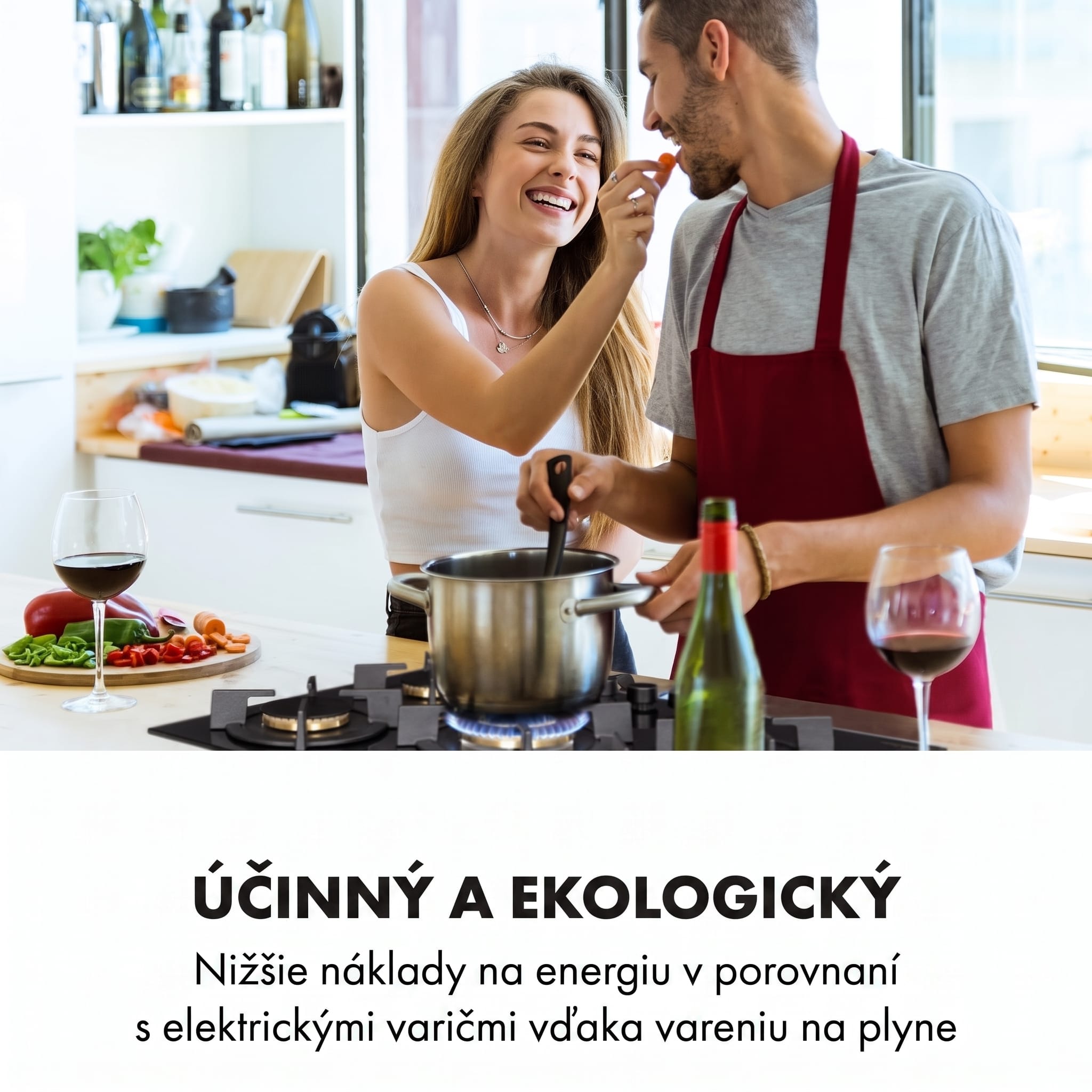 Klarstein Goldflame 5 plynová varná doska 5 horákov mosadzné horáky čierna sklokeramika