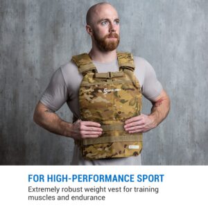 Capital Sports Battlevest 2.0, záťažová vesta, 2 x 2 závažia 5,75 (2,6) & 8,75 lbs (4,0 kg), camo