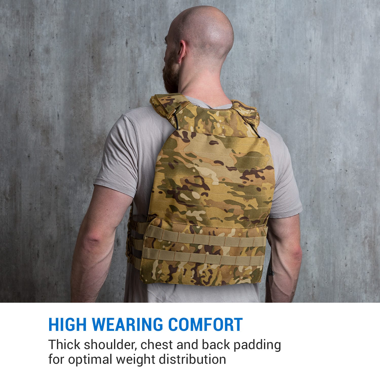 Capital Sports Battlevest 2.0, záťažová vesta, 2 x 2 závažia 5,75 (2,6) & 8,75 lbs (4,0 kg), camo – Obrázok 2