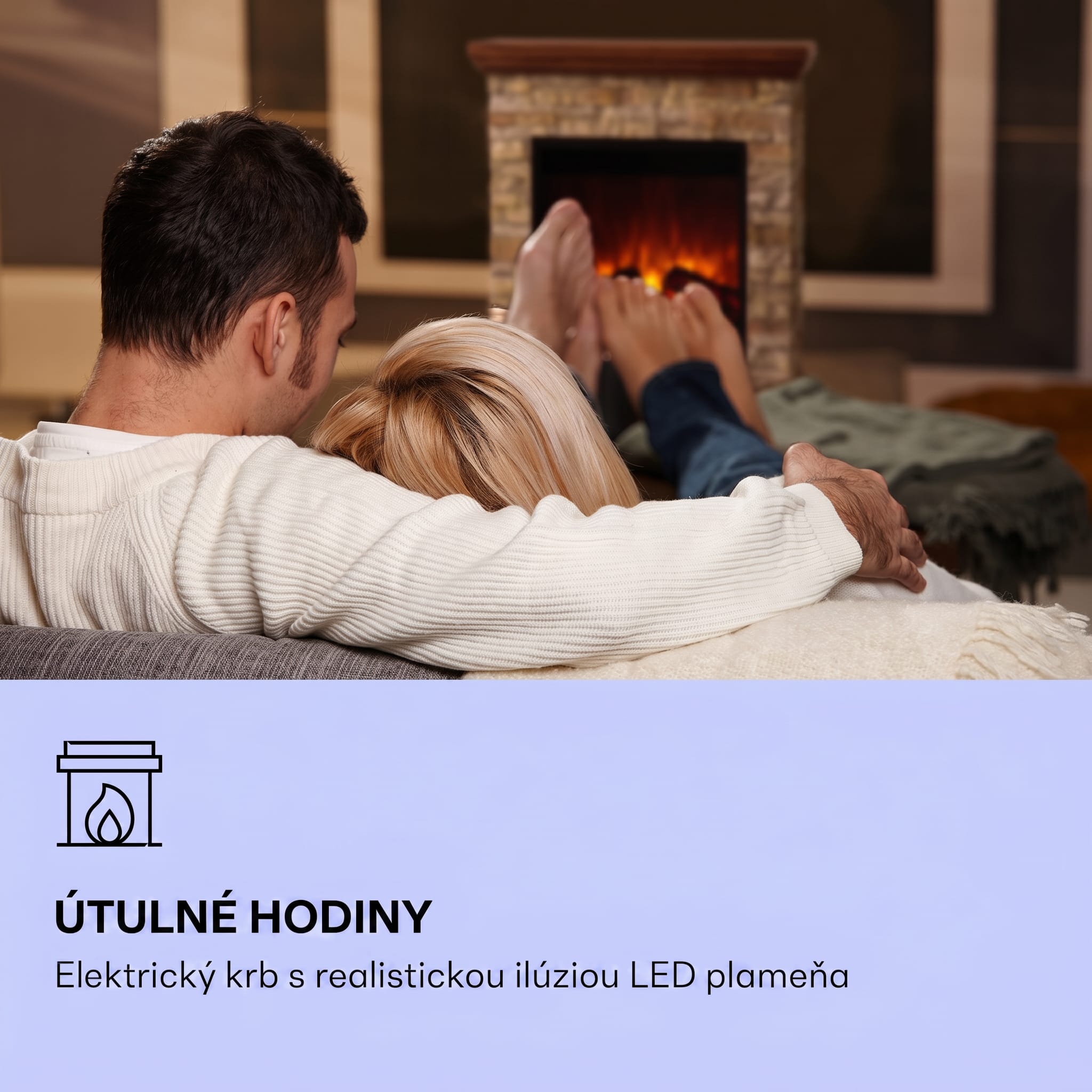 Klarstein Etna, elektrický krb, 1800 W, týždenný časovač, diaľkové ovládanie, sivý/ hnedý – Obrázok 3