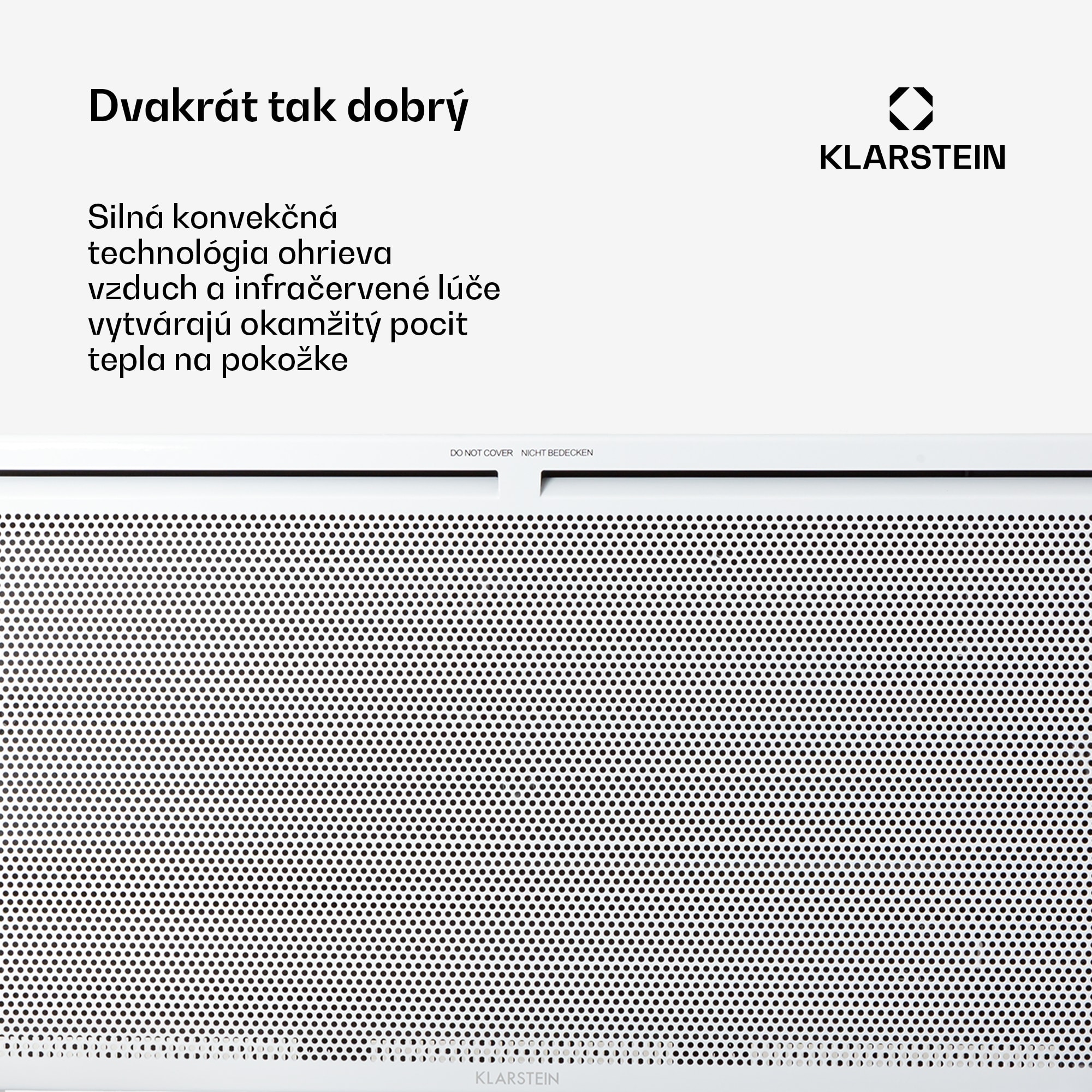 Klarstein Hot Spot Slimcurve Double Wave, konvektor, ohrievač 2 v 1, 2000 W, týždenný časovač, biely