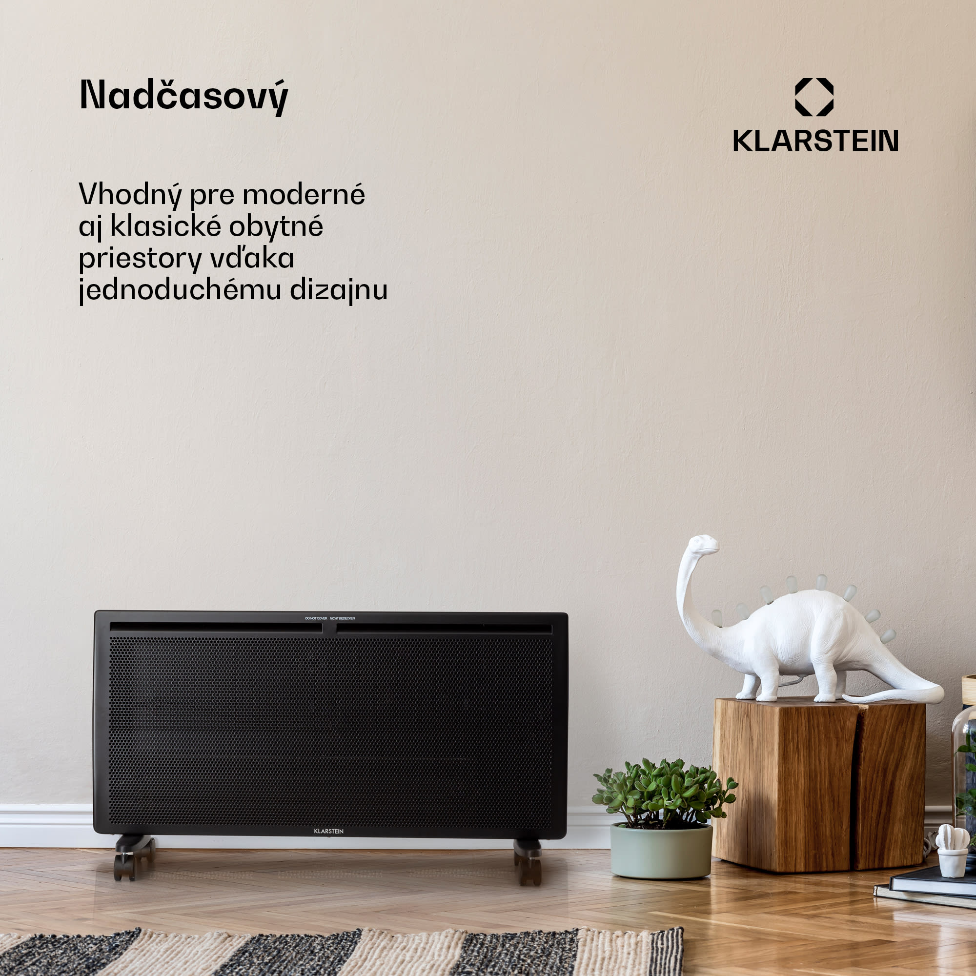 Klarstein Hot Spot Slimcurve Double Wave, konvektor, ohrievač 2 v 1, 2000 W, týždenný časovač, čierny – Obrázok 2