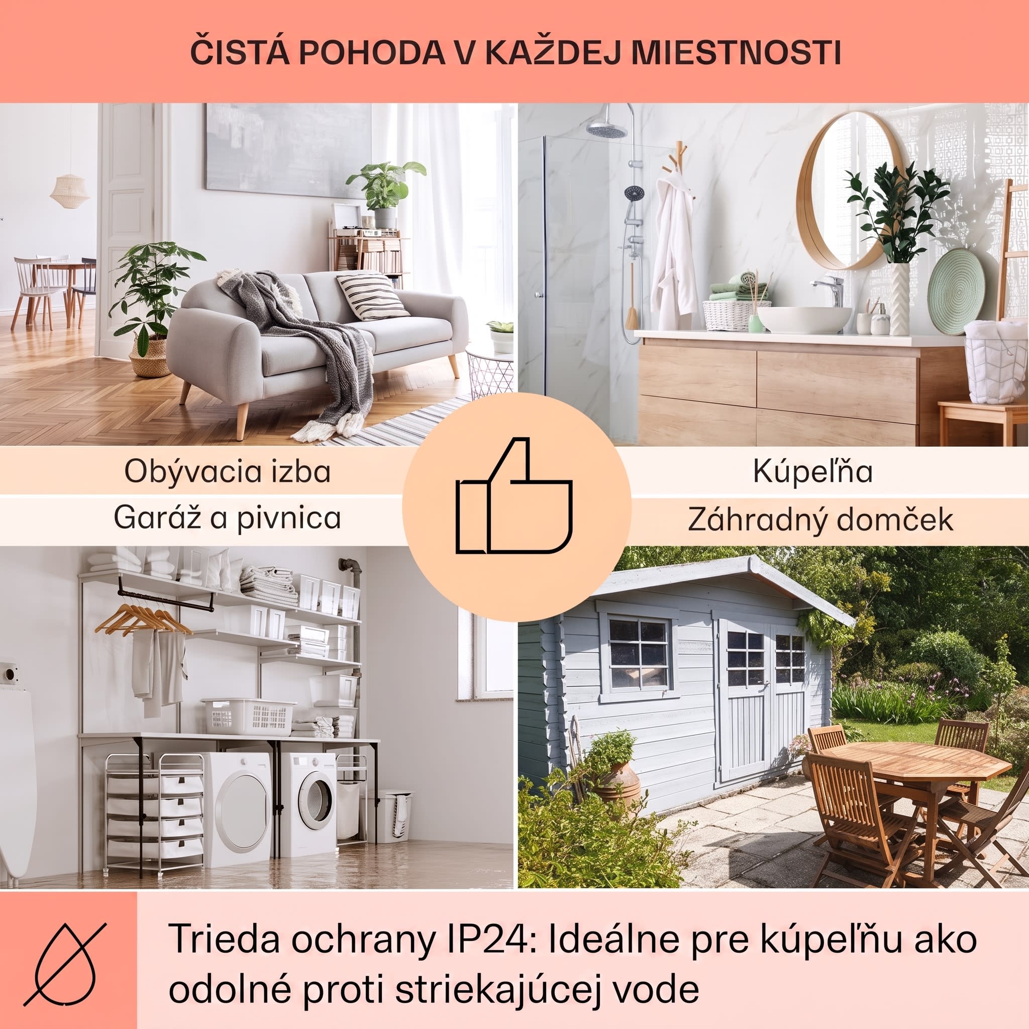 Klarstein Hot Spot Crystal Reflect Smart, infračervený ohrievač, 850 W, aplikácia, časovač, zrkadlo – Obrázok 4