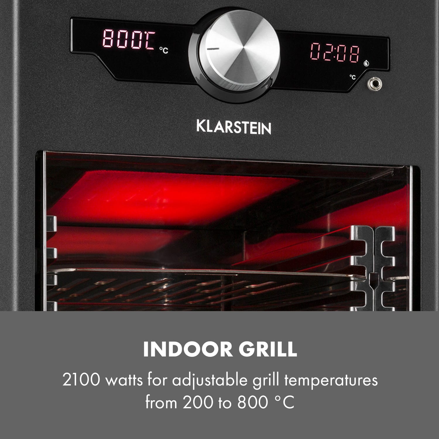 Klarstein Steakreaktor Core, vysokoteplotný gril, 2100 W, 800 °C, zapichovací teplomer – Obrázok 4