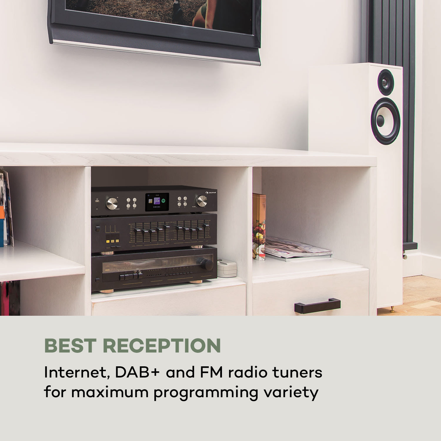 Auna iTuner 320 ME, digitálny HiFi tuner, Spotify Connect, BT, ovládanie cez aplikáciu, čierny