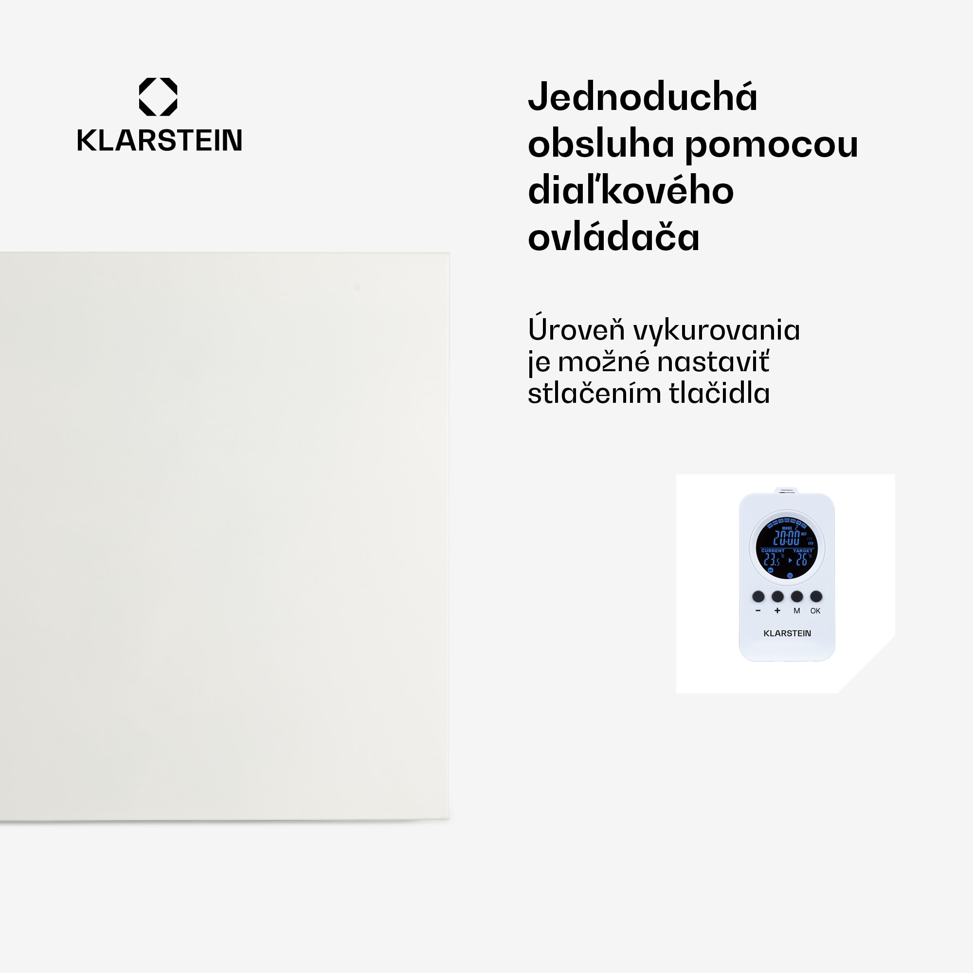 Klarstein Wonderwall Air Infinite 300 infračervený ohrievač 60x50 cm 300 W diaľkový ovládač – Obrázok 3