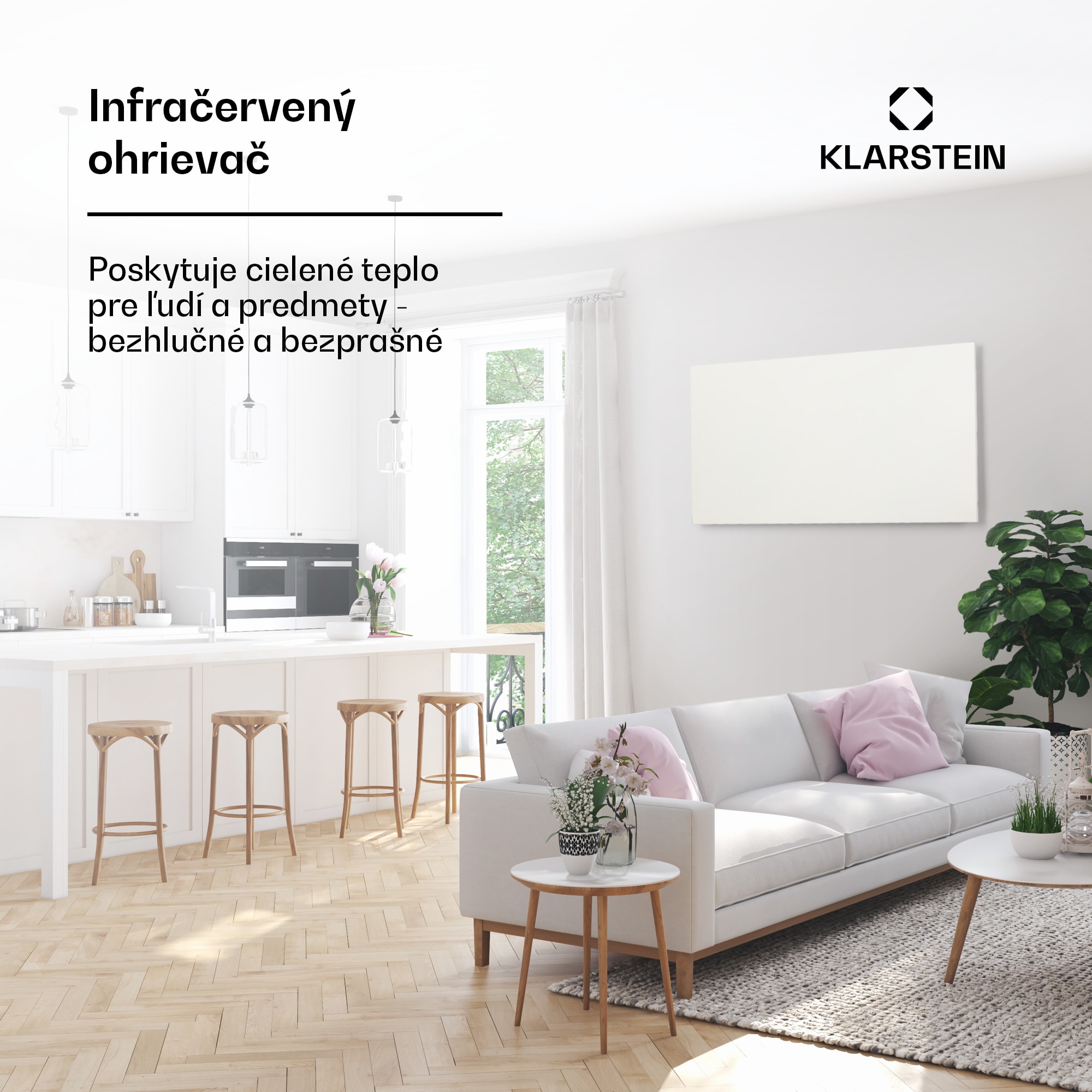 Klarstein Wonderwall Air Infinite 720 infračervené kúrenie 120x60 cm 720 W diaľkové ovládanie – Obrázok 2