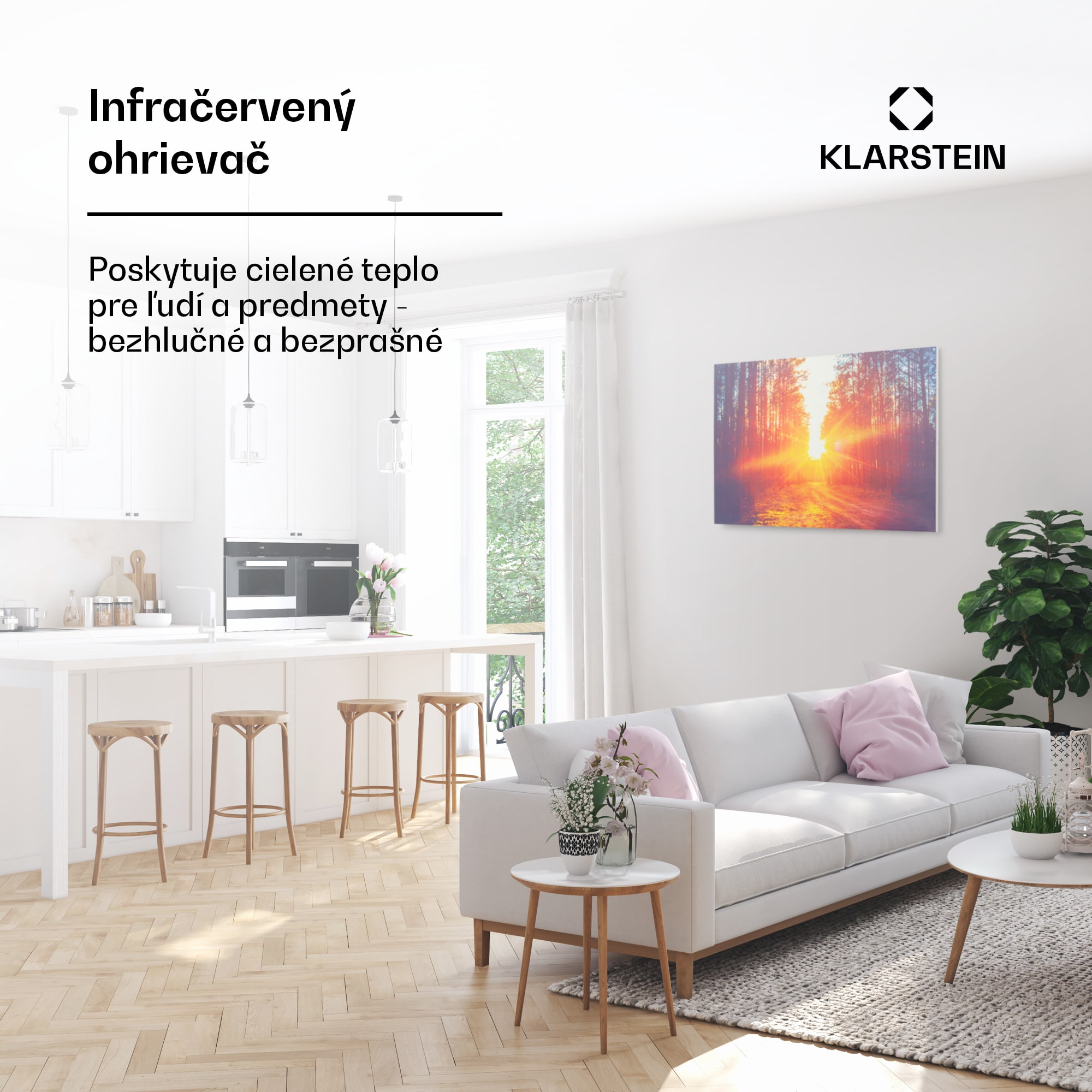 Klarstein Wonderwall Air Art Infinite 580 infračervené kúrenie 90x60 cm – Obrázok 2