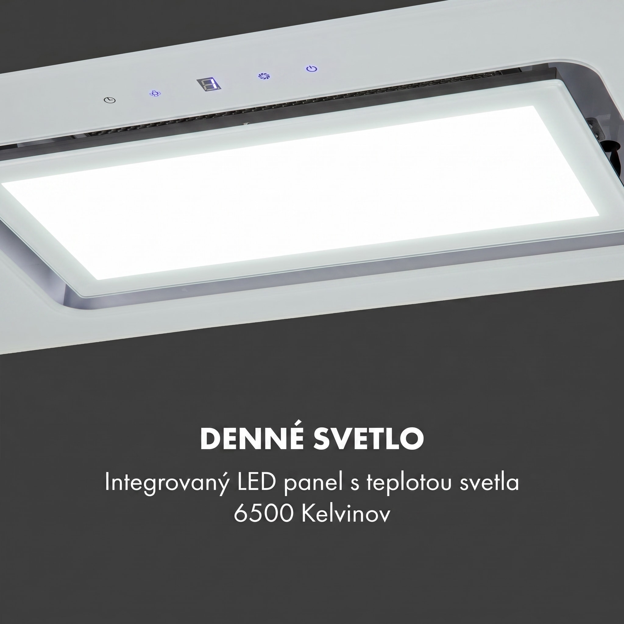 Klarstein Hektor Brilliant Edition, digestor, 52 cm, vstavaný, 506 m³/h, dotykové ovládanie, sklo, biely – Obrázok 4