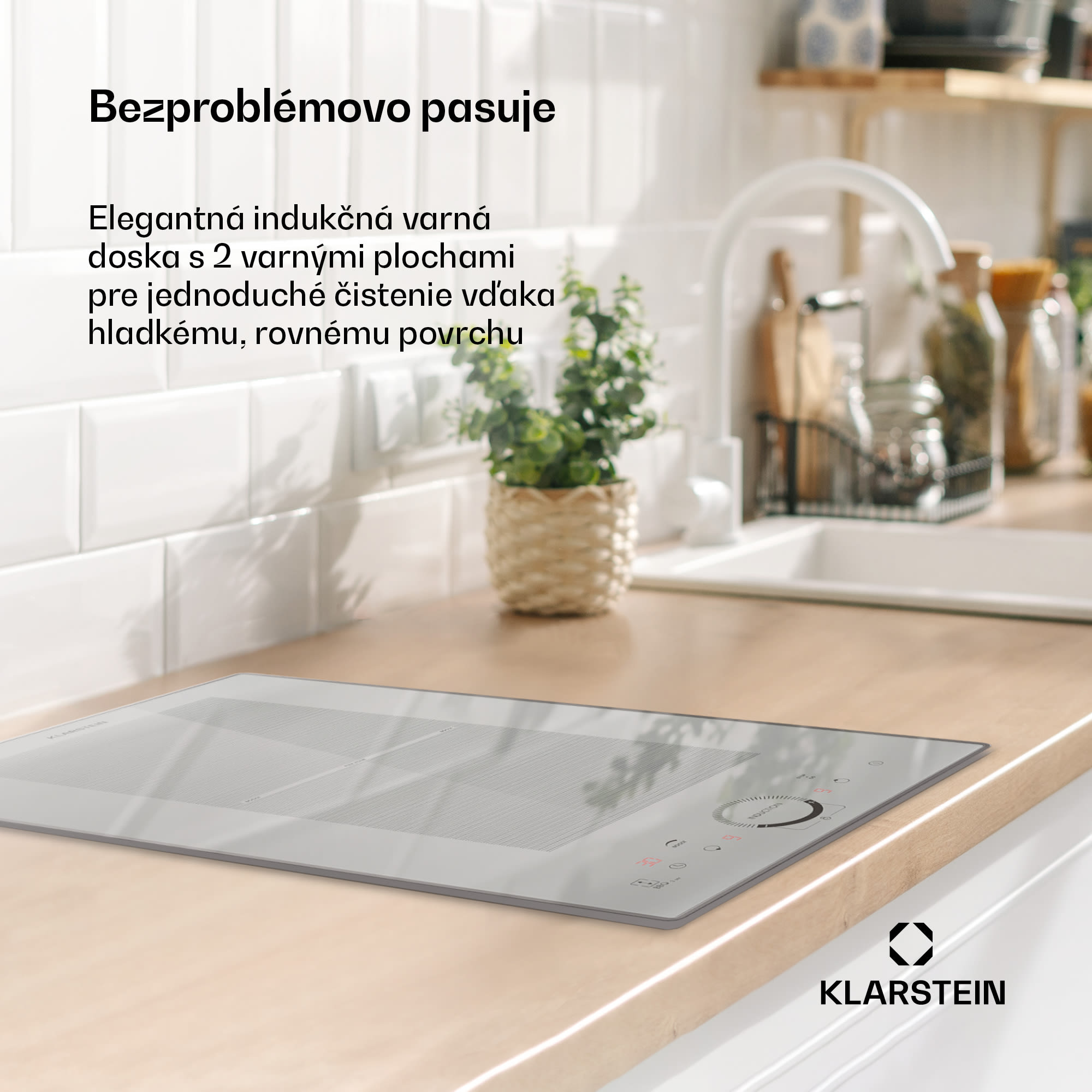 Klarstein Delicatessa Slim Domino, indukčná varná doska, 3500 W, časovač