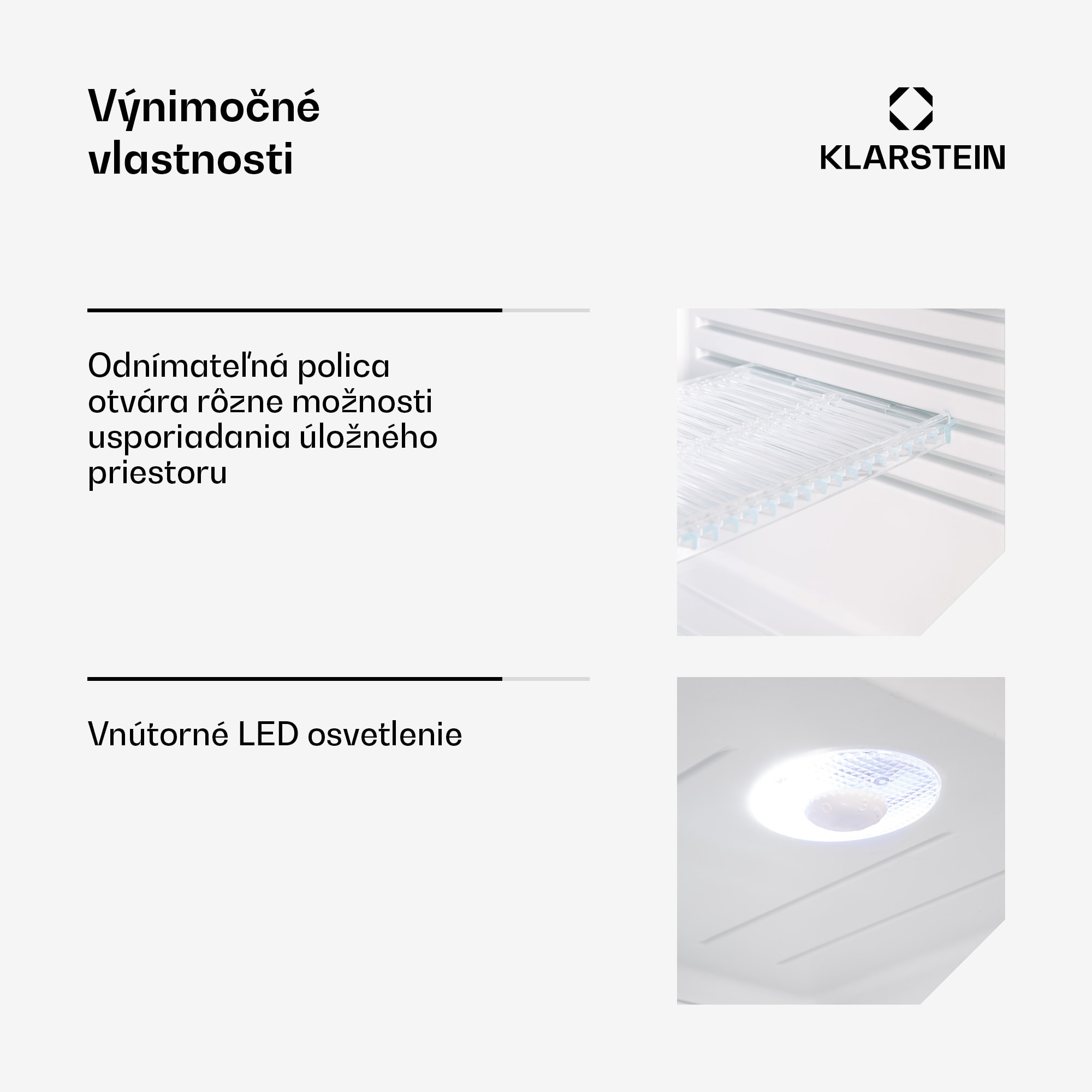 Klarstein Brooklyn 30, mini chladnička, sklenené dvere, LED osvetlenie, police – Obrázok 4