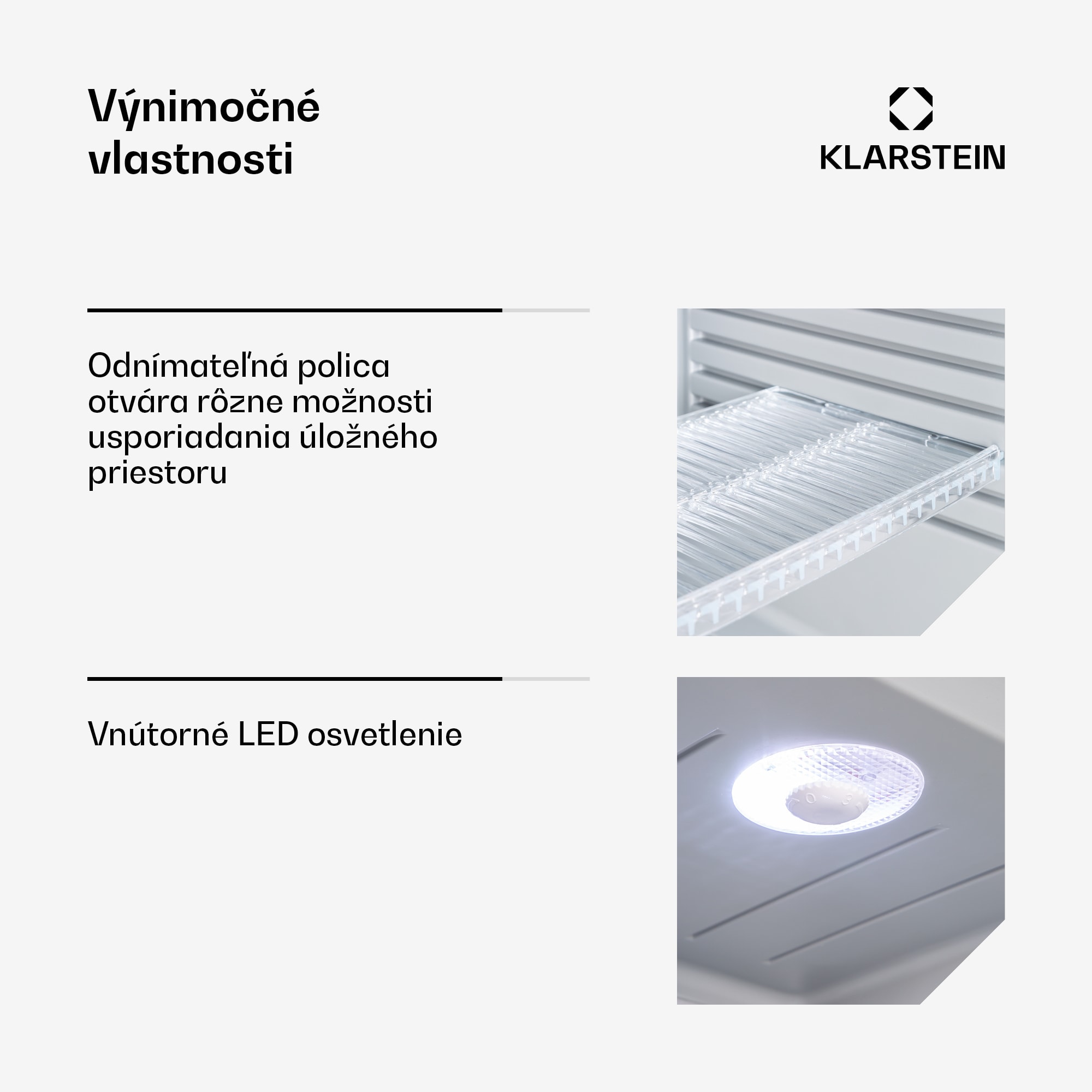 Klarstein Brooklyn 30, mini chladnička, sklenené dvere, LED osvetlenie, police – Obrázok 4