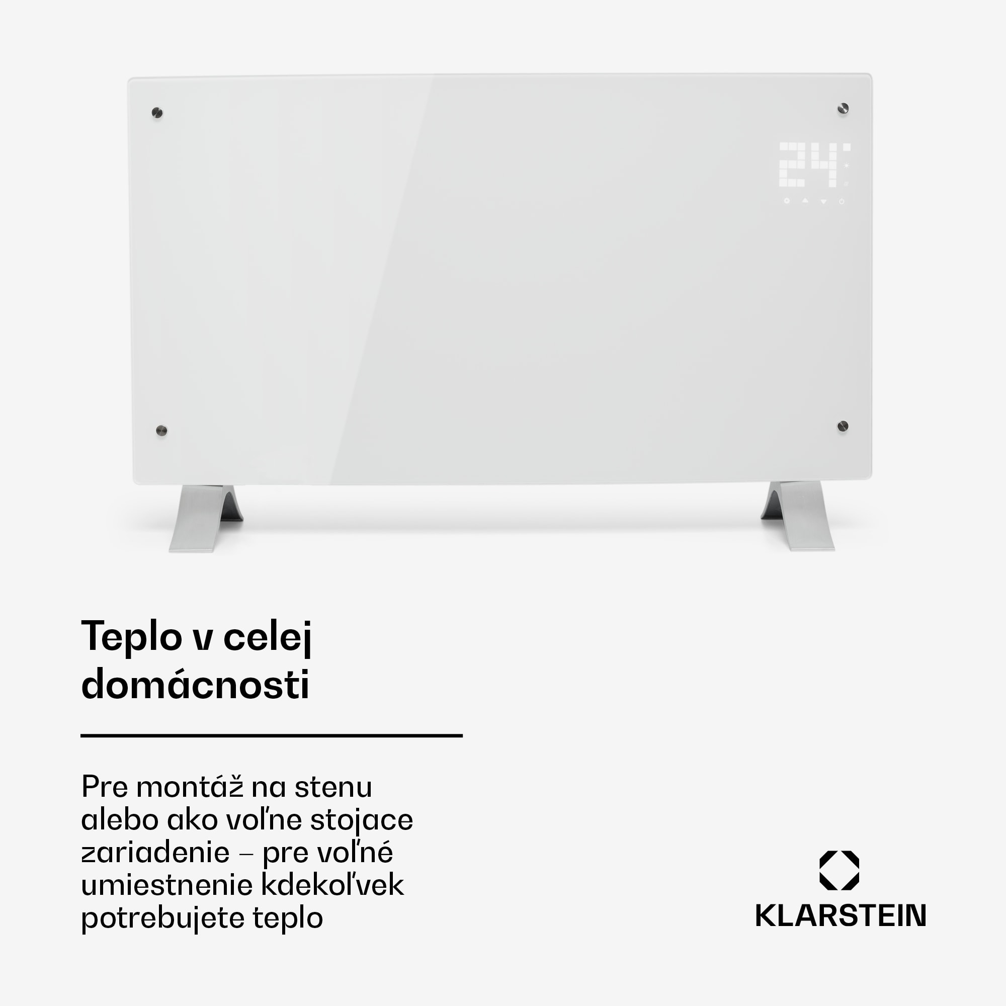 Klarstein Bornholm Curved Smart, konvektor, 2000 W, ovládanie cez aplikáciu, biely – Obrázok 4