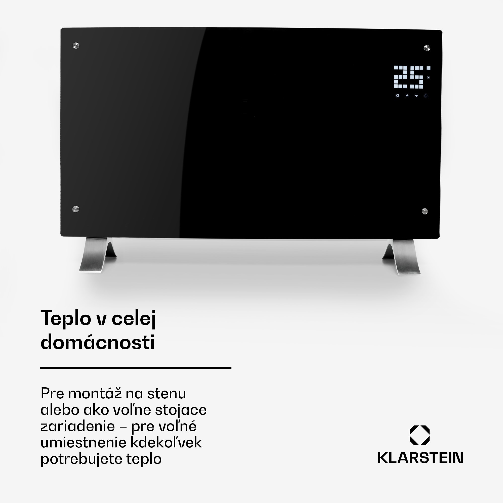 Klarstein Bornholm Curved Smart, konvektor, 2000 W, ovládanie cez aplikáciu, čierny – Obrázok 4