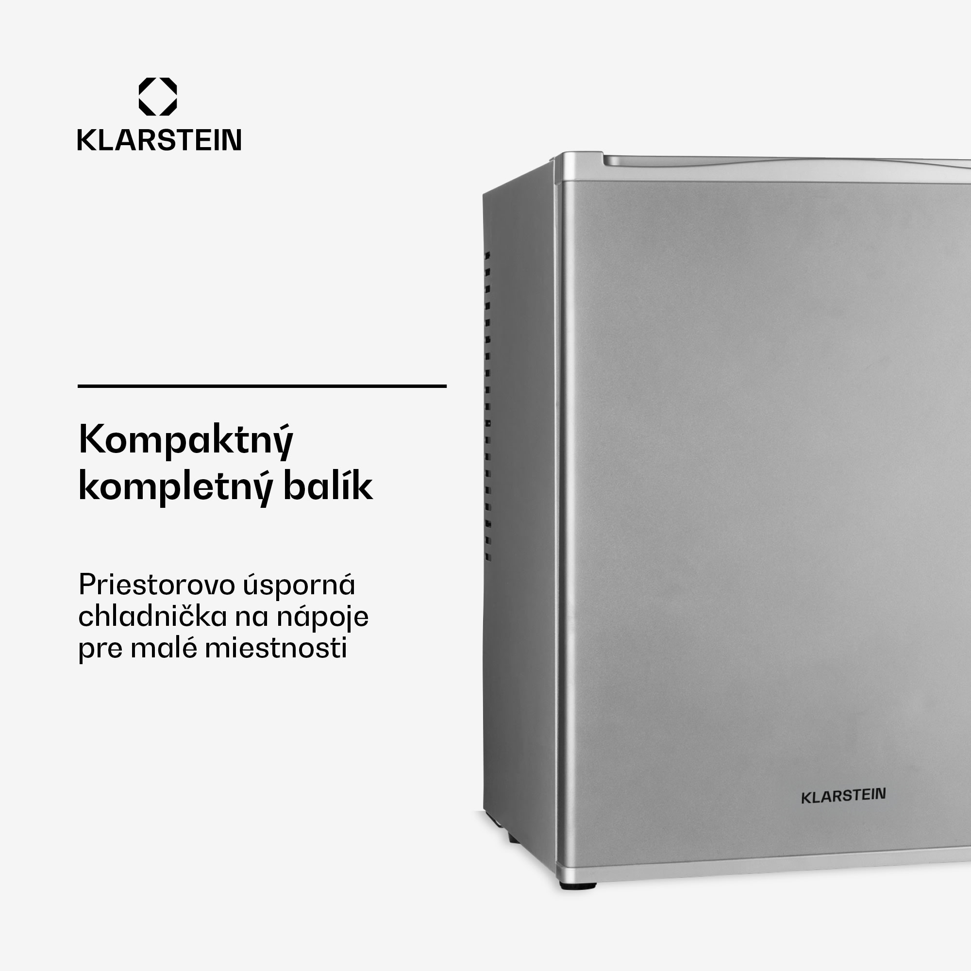Klarstein Happy Hour 33, minibar, 33 l, 5-15°C, energet. trieda G, tichý, 25 dB, LED svetlo, strieborný – Obrázok 2