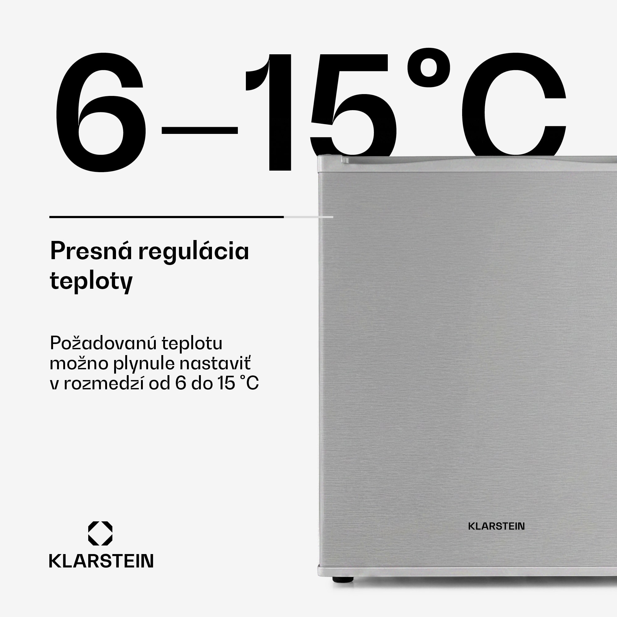 Klarstein Happy Hour 40, mini chladnička, 40 l, 5-15°C, tichá, 23dB, LED-svetlo, strieborný – Obrázok 3