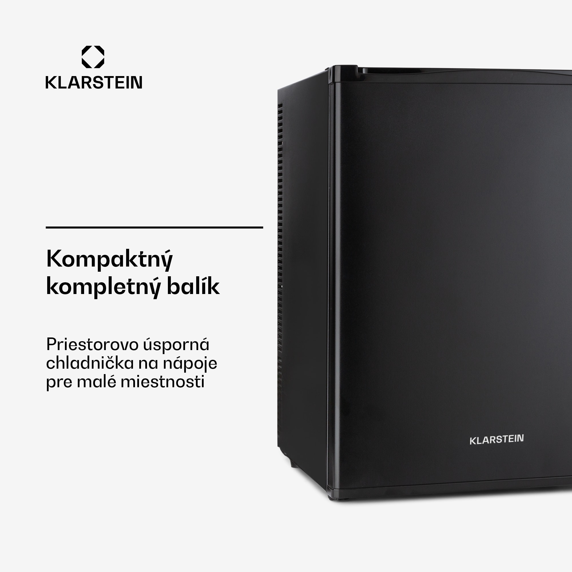 Klarstein Happy Hour 40, mini chladnička, 40 l, 5-15°C, tichá, 23dB, LED-svetlo, čierny – Obrázok 2