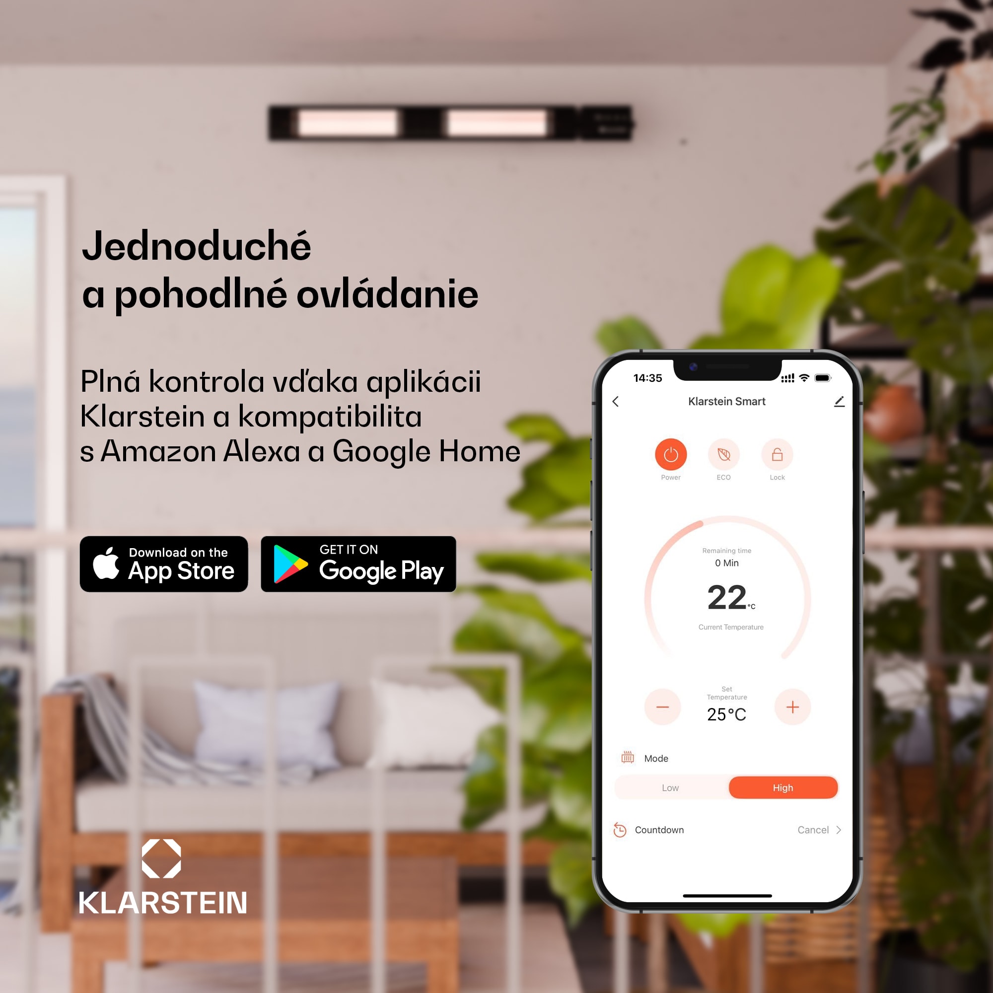 Blumfeldt Cosmic Beam Smart 30, infračervený ohrievač, 3000 W, ovládanie cez aplikáciu, biely