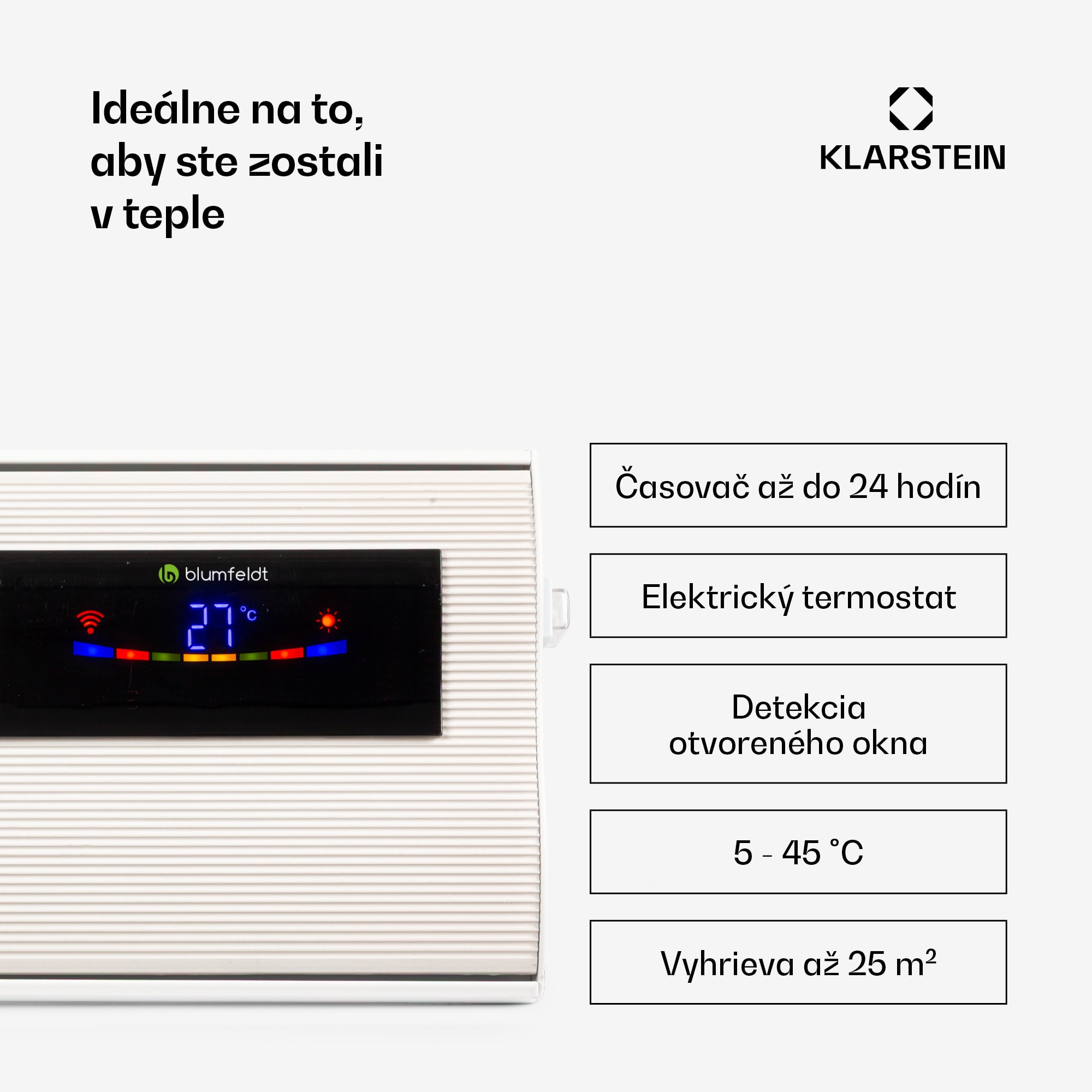 Blumfeldt Cosmic Beam Smart 30, infračervený ohrievač, 3000 W, ovládanie cez aplikáciu, biely – Obrázok 3