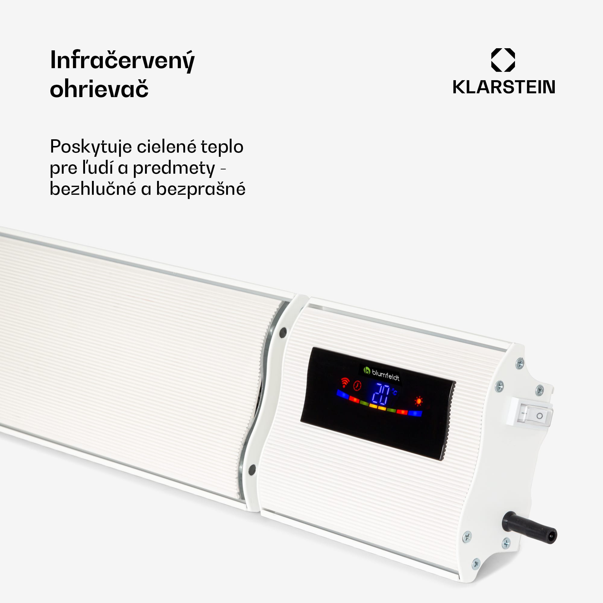 Blumfeldt Cosmic Beam Smart 30, infračervený ohrievač, 3000 W, ovládanie cez aplikáciu, biely – Obrázok 4
