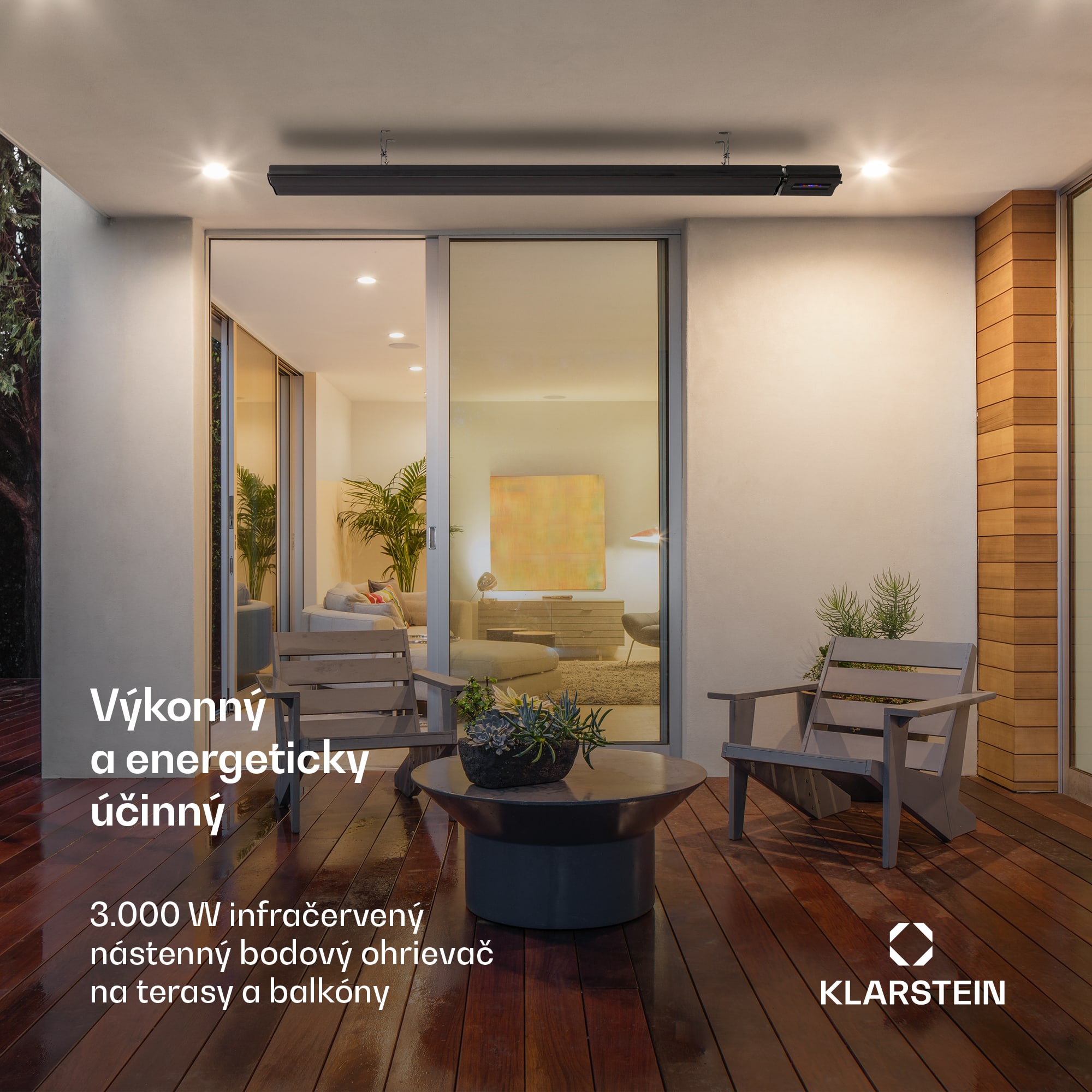 Blumfeldt Cosmic Beam Smart 30, infračervený ohrievač, 3000 W, ovládanie cez aplikáciu, čierny – Obrázok 2