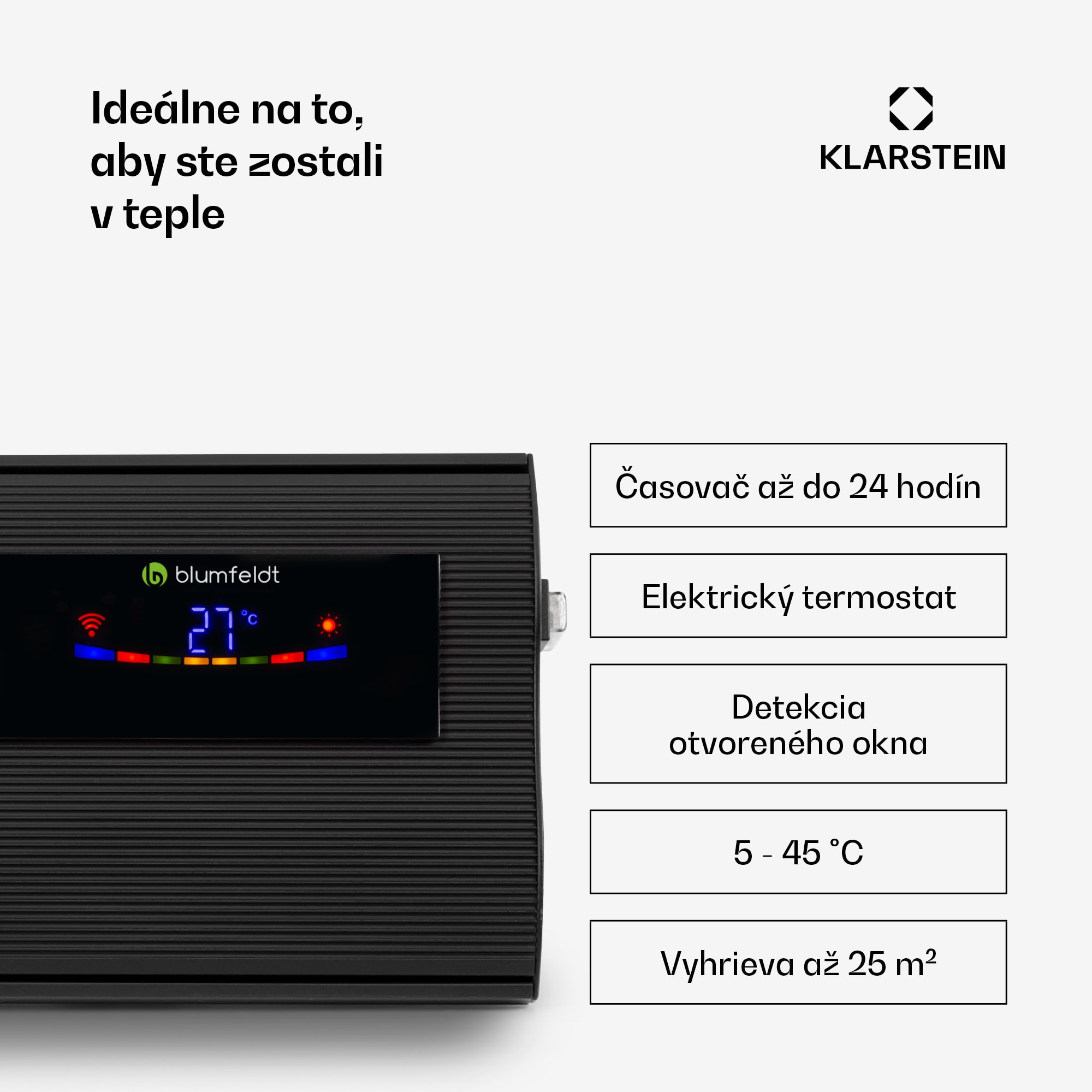 Blumfeldt Cosmic Beam Smart 30, infračervený ohrievač, 3000 W, ovládanie cez aplikáciu, čierny – Obrázok 3