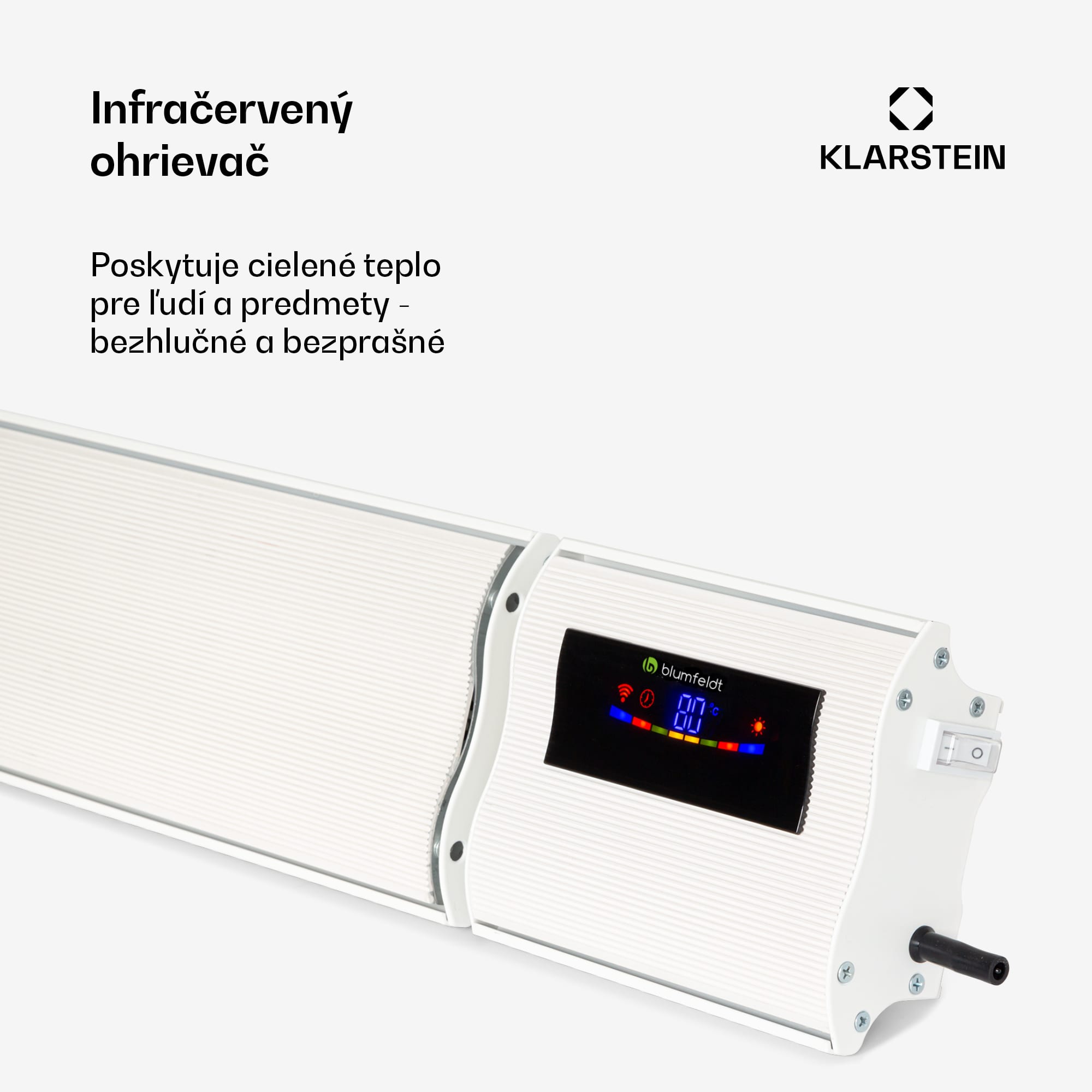 Blumfeldt Cosmic Beam Smart 24, infračervený ohrievač, 2400 W, ovládanie cez aplikáciu, biely – Obrázok 4