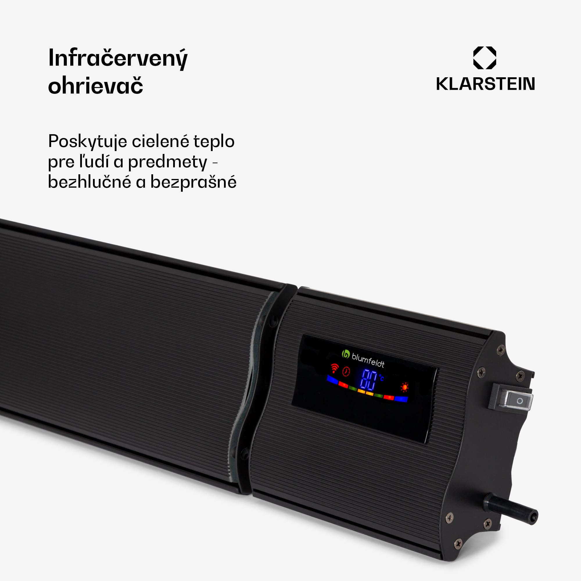 Blumfeldt Cosmic Beam Smart 24, infračervený ohrievač, 2400 W, ovládanie cez aplikáciu, čierny – Obrázok 4