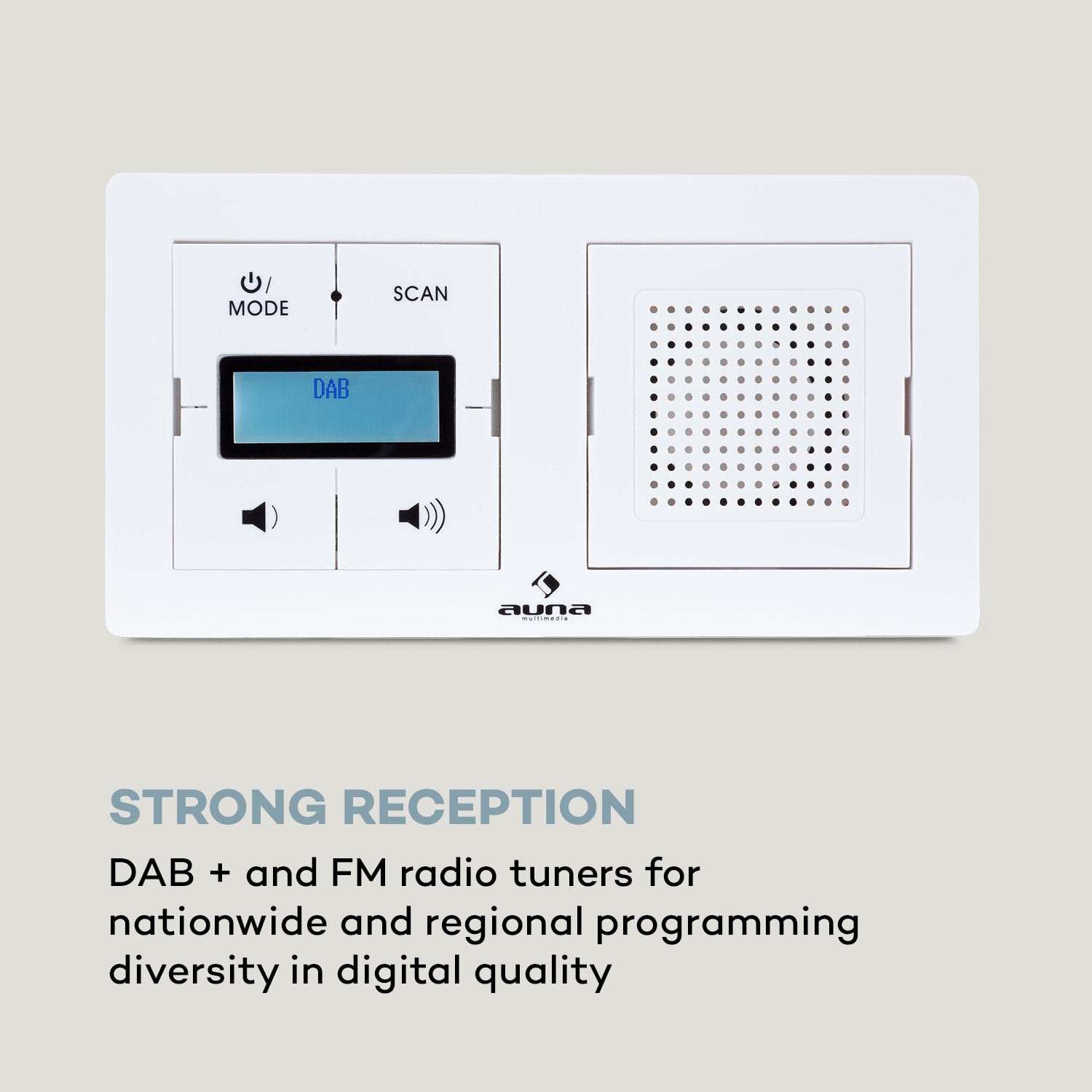Auna DigiPlug UP, rádio do zásuvky, DAB+/FM, BT, LC-displej