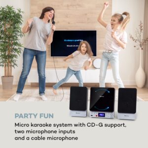 Auna Microstar Sing, mikro - karaoke systém, CD-prehrávač, Bluetooth, USB-port, diaľkový ovládač