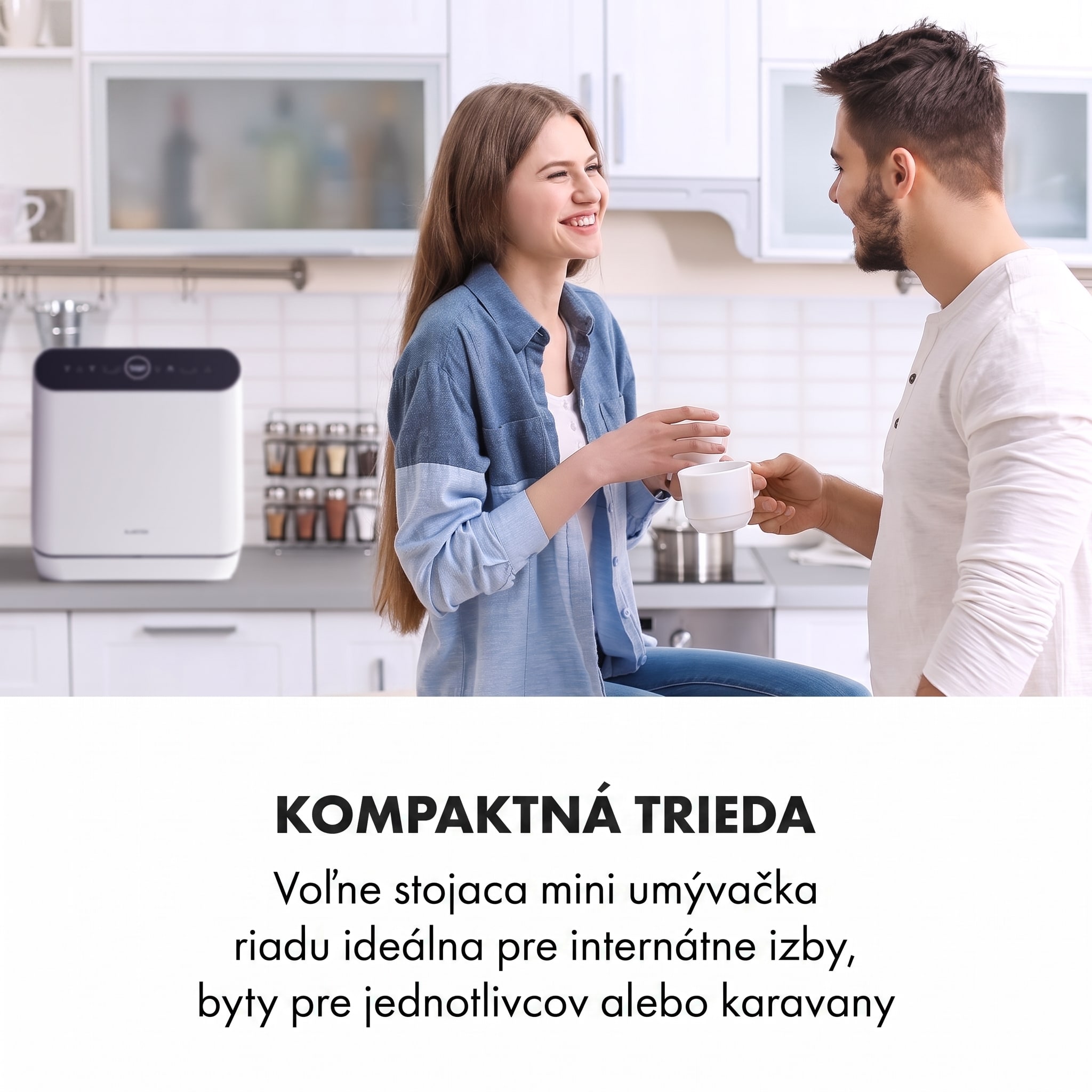 Klarstein Oceana, umývačka riadu, 860 W, energet. trieda F, voľne stojaca, bez inštalácie, biela
