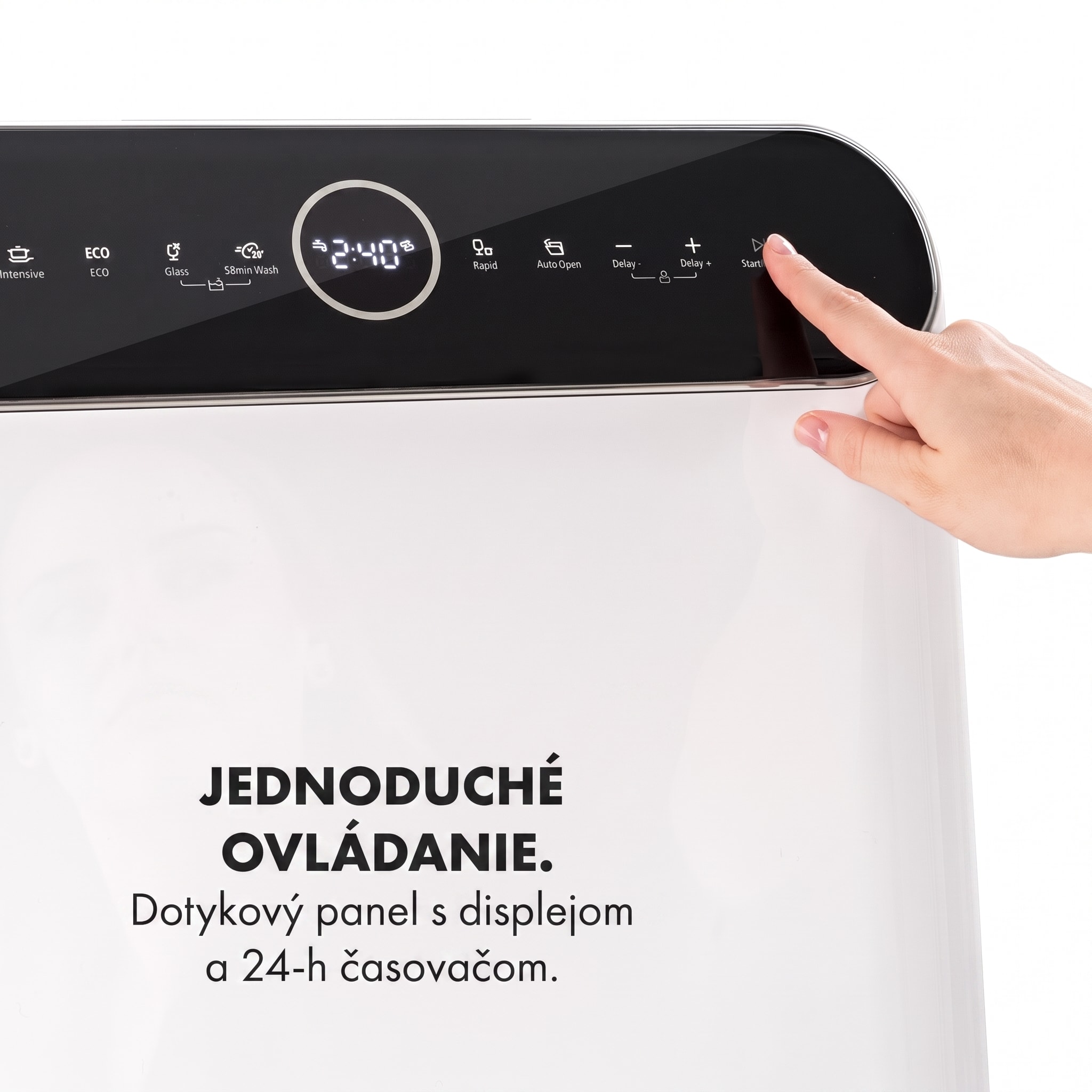Klarstein Oceana, umývačka riadu, 860 W, energet. trieda F, voľne stojaca, bez inštalácie, biela – Obrázok 3
