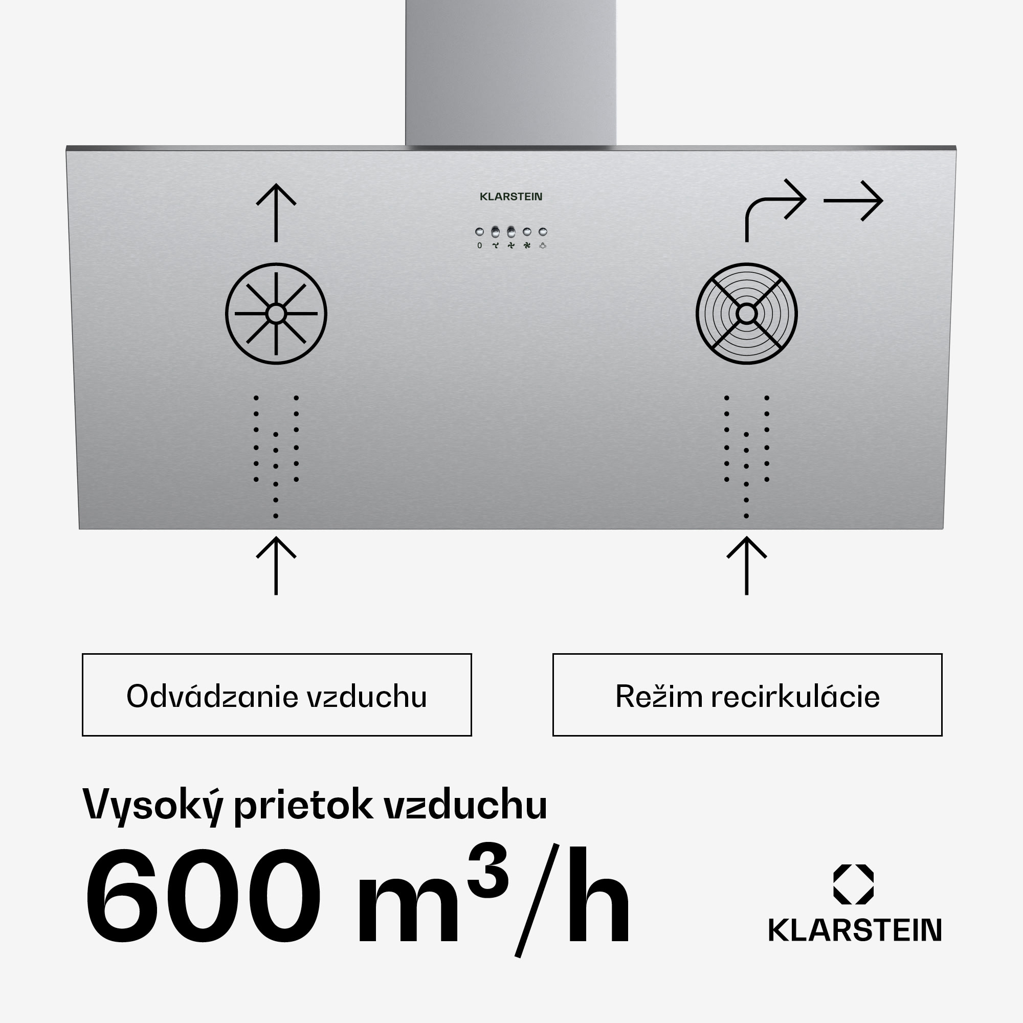 Klarstein Silver Lining 90 digestor 90 cm 568 m³/h EEK A nehrdzavejúca oceľ – Obrázok 2