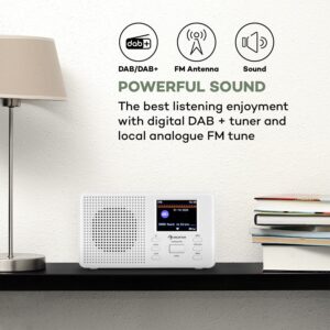 Auna Commuter, DAB+/FM rádio, AUX, 2.4" TFT displej, biele