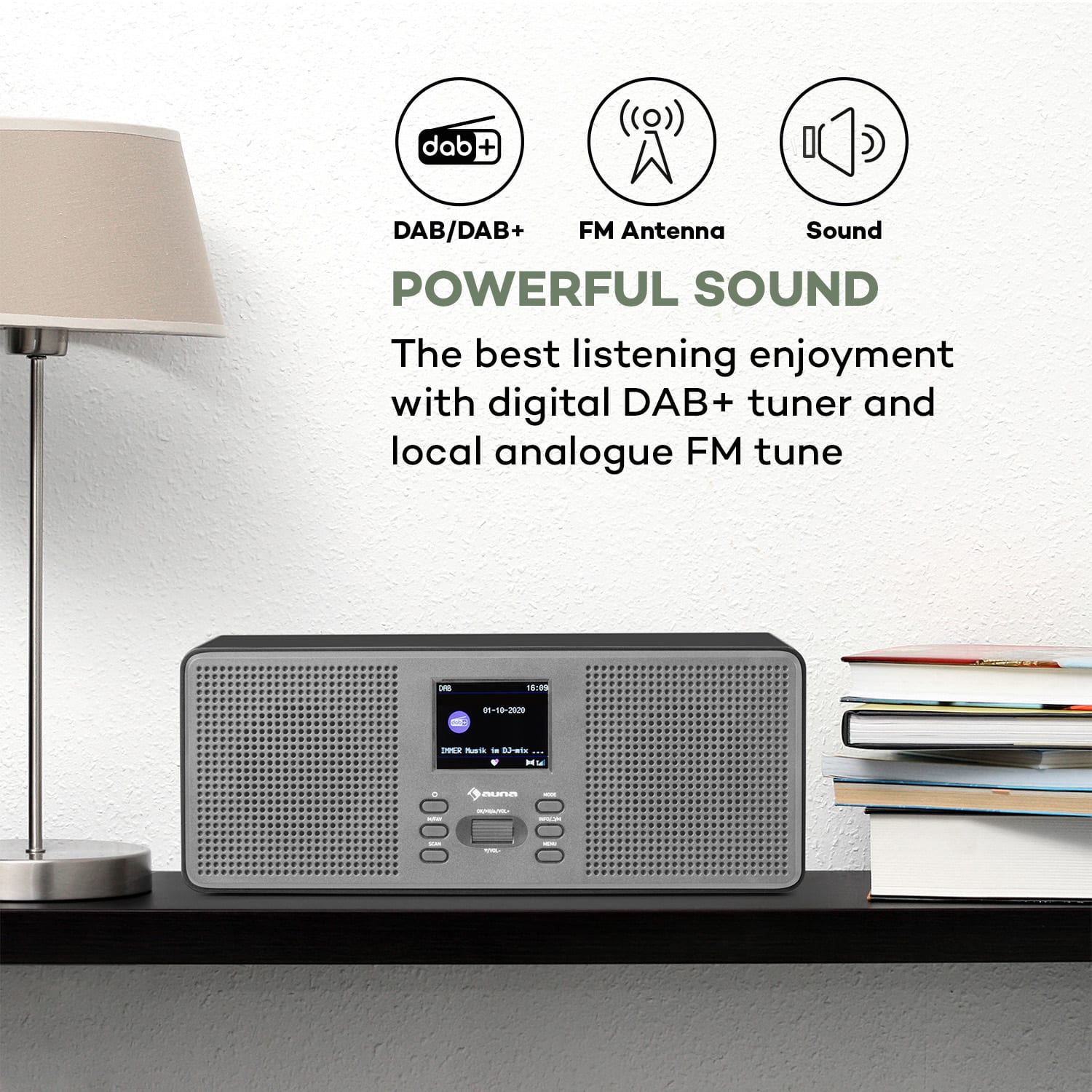 Auna Commuter ST, DAB+/FM rádio, AUX, 2.4" TFT displej,