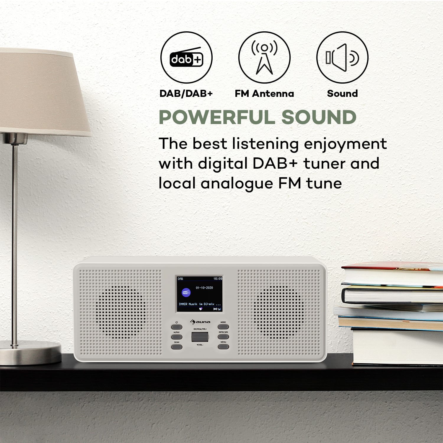 Auna Commuter ST, DAB+/FM rádio, USB, AUX, 2.4" TFT displej