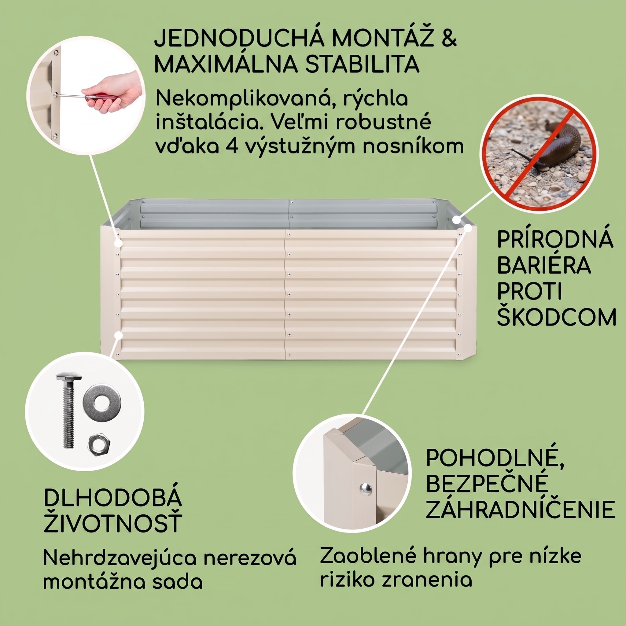 Blumfeldt High Grow Straight vyvýšený záhon 200x60x100 cm 1200 l oceľ – Obrázok 2