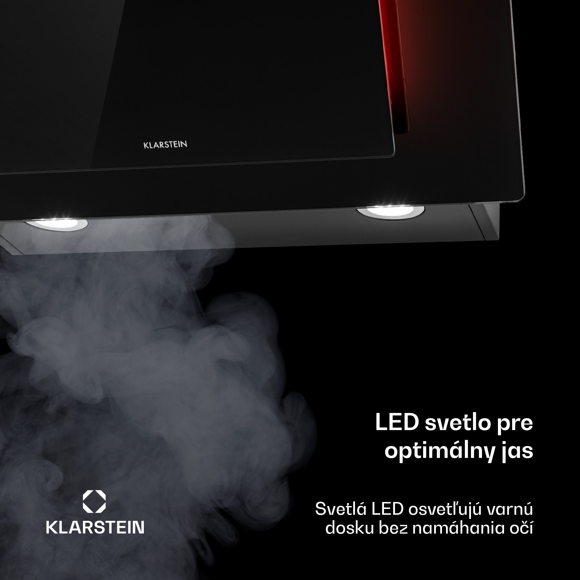 Klarstein Eleonora 60, digestor, 60 cm, nastenný, 424 m³/h, dotykový panel, LED, A++, čierny – Obrázok 4