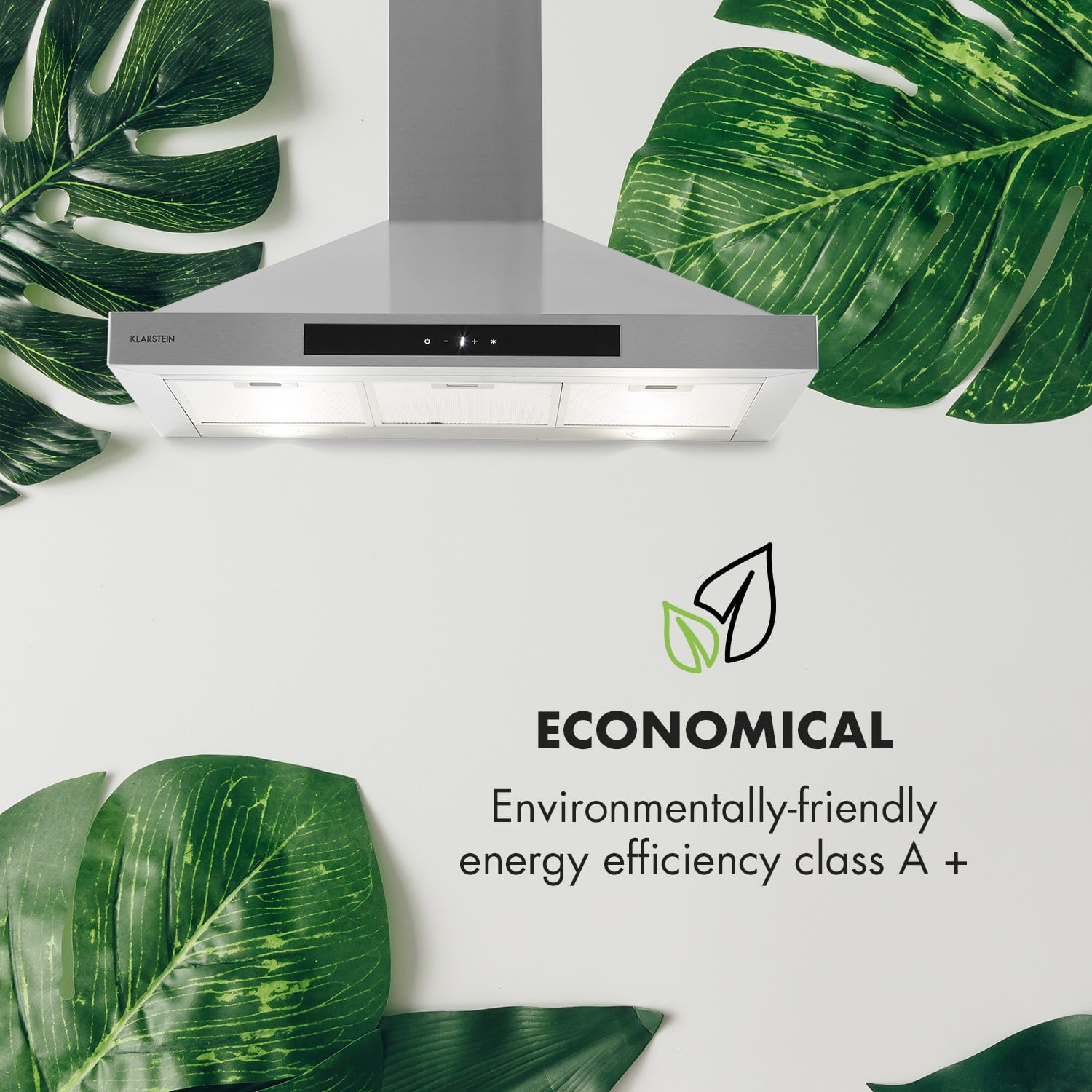 Klarstein Zelda Eco 90, odstraňovač pár, 240W, 3 stpňe, 410m³/h, LED, EEK: A+ – Obrázok 2