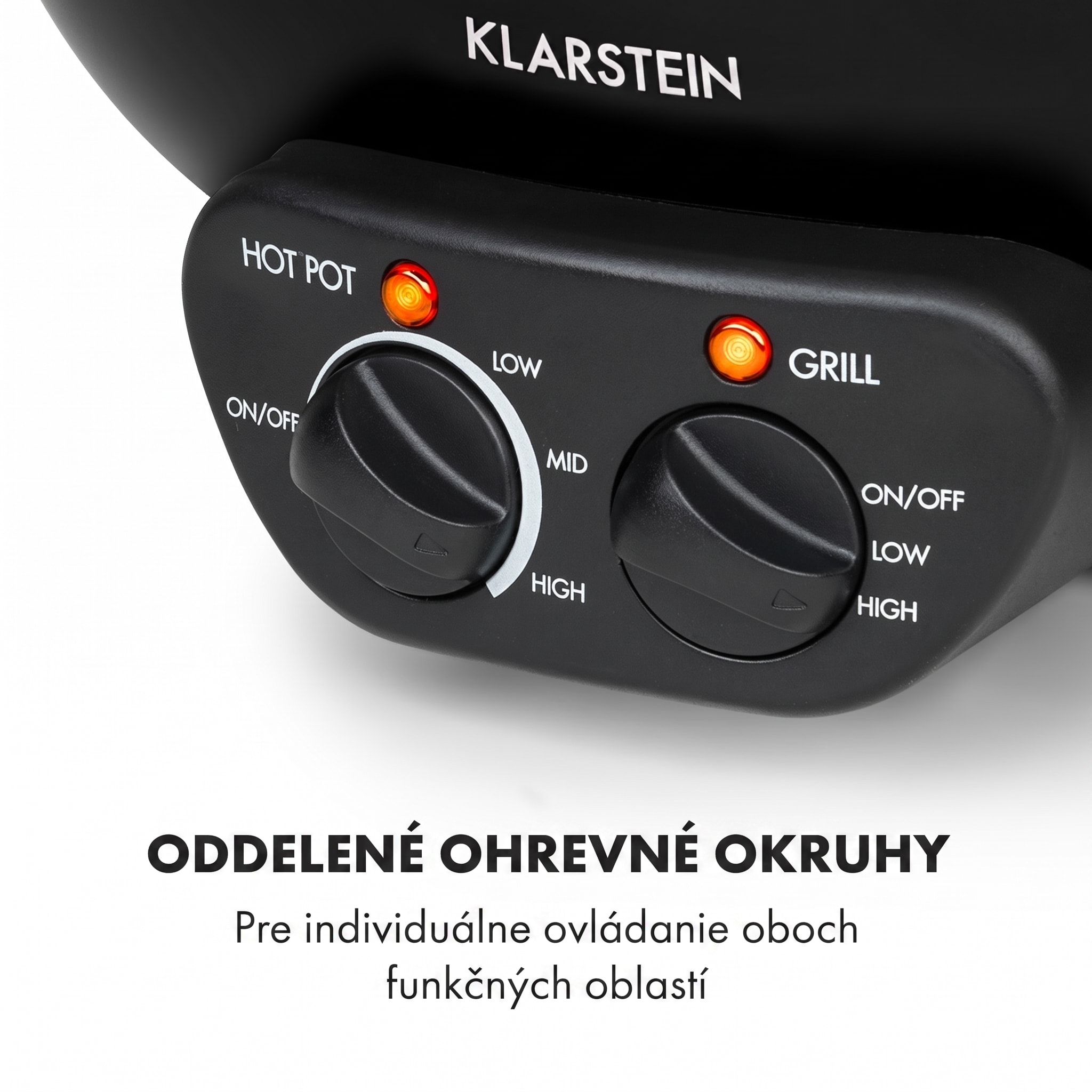 Klarstein Szechuan 2 v 1, hot pot a grilovacia platňa, objem 5 l, 1350/ 600 W, čierny – Obrázok 2