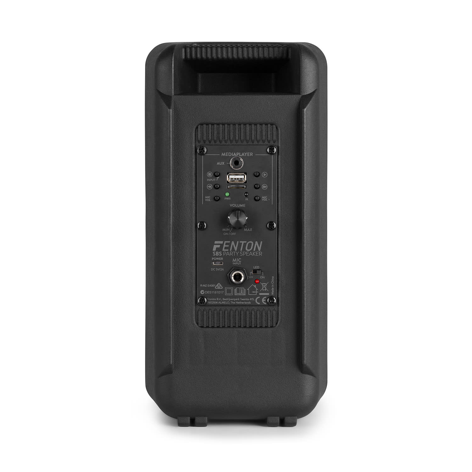 Fenton SBS65 párty reproduktor, Bluetooth, USB/SD/AUX, LED, diaľkový ovládač, čierny – Obrázok 4