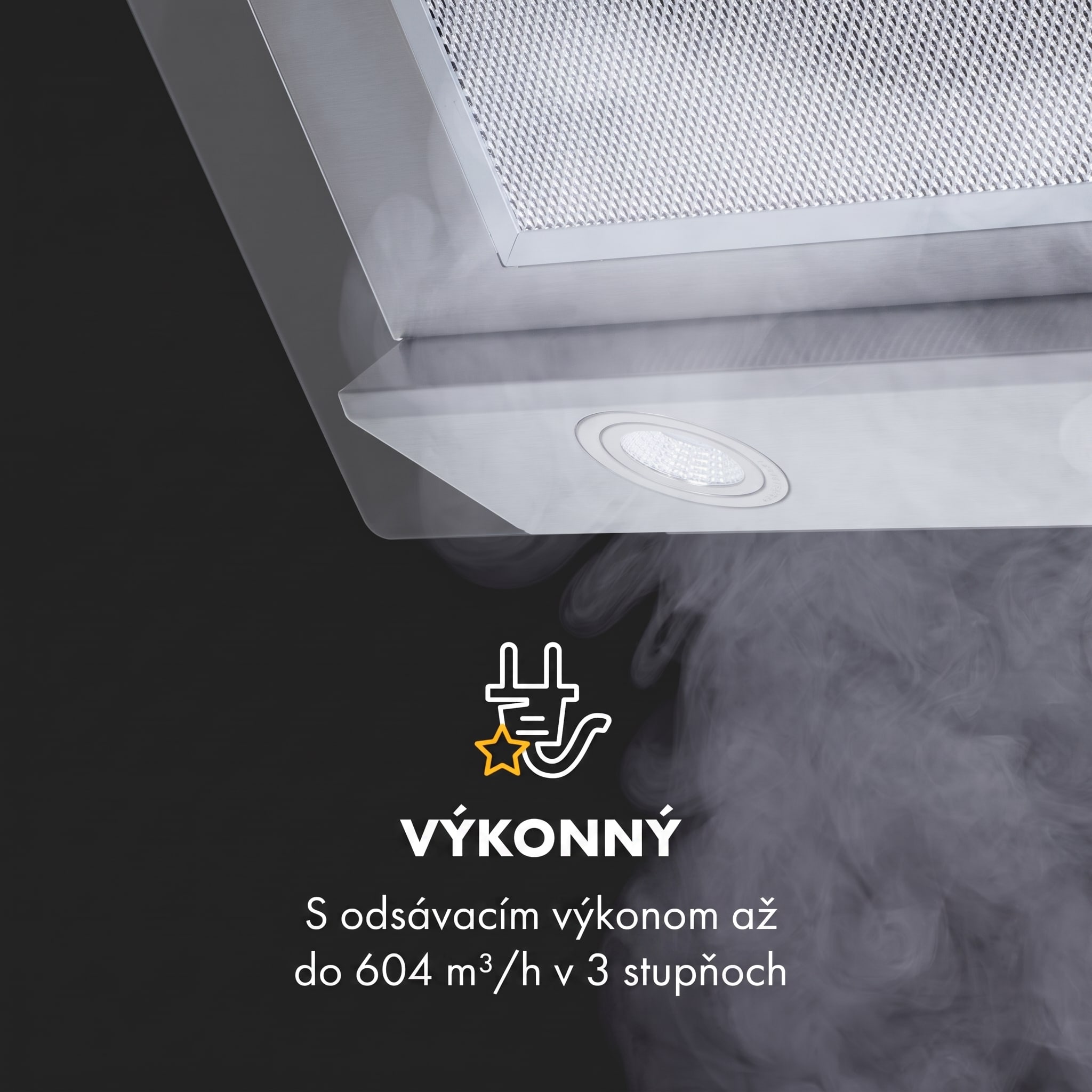 Klarstein Balzac Silent 60, digestor, 60 cm, nástenný, 604 m³/h, A, dotykové ovládanie, nehrdzavejúca oceľ – Obrázok 4