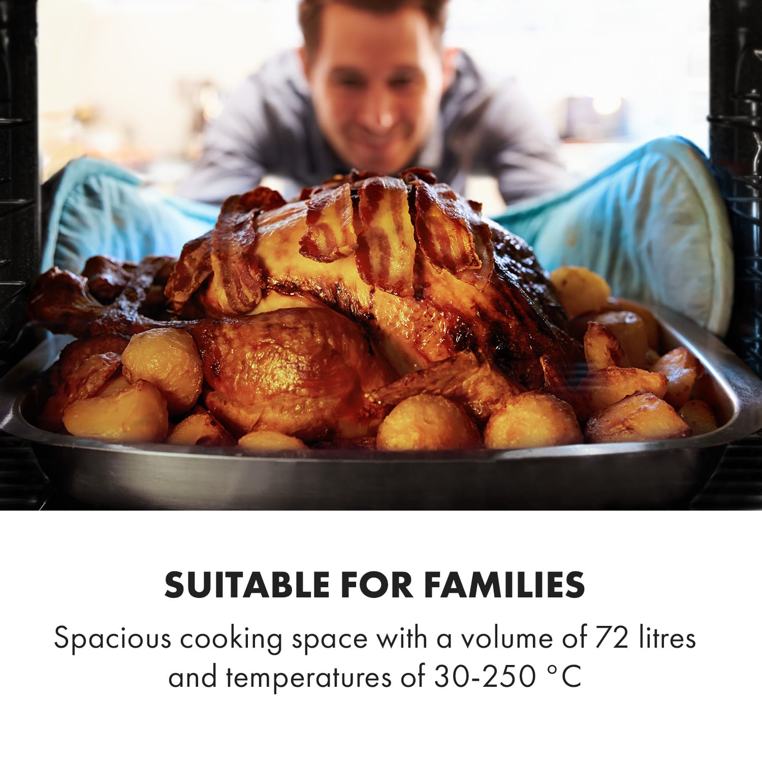 Klarstein GrandChef, vstavaná rúra, 2880 W, 10 vykurovacích funkcií, EEK A – Obrázok 4