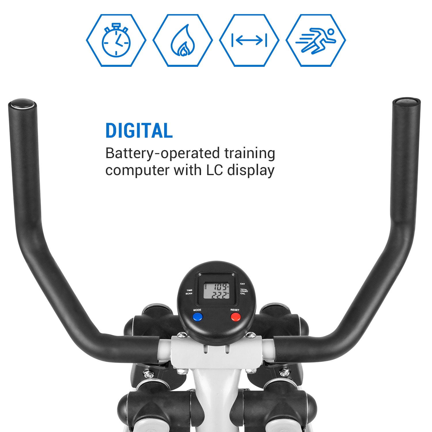 Capital Sports Crosswalker, krosový trenažér, air walker, LCD displej, 100 kg – Obrázok 3