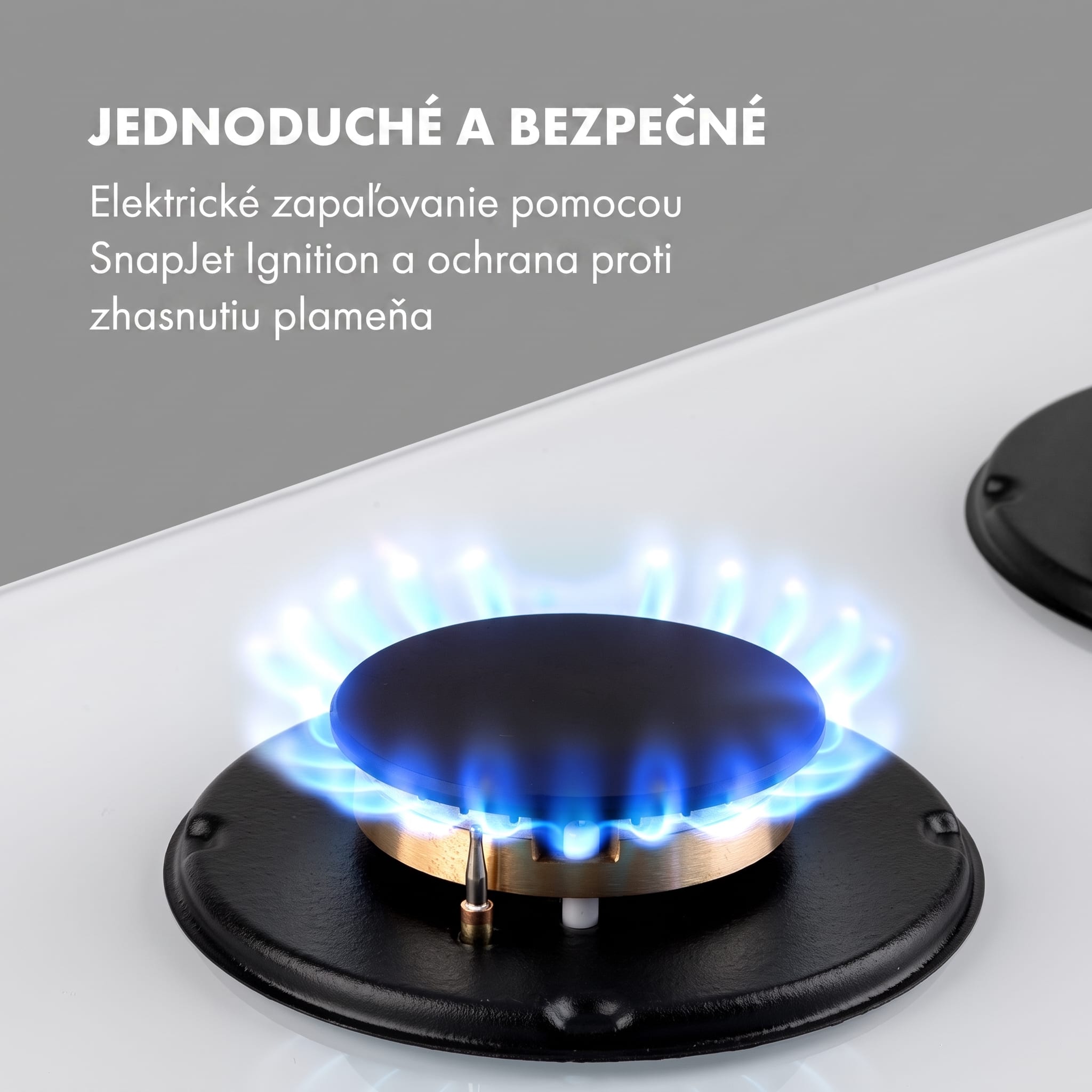 Klarstein Goldflame Domino, plynová varná doska, 2 mosadzné horáky, sklokeramika – Obrázok 4