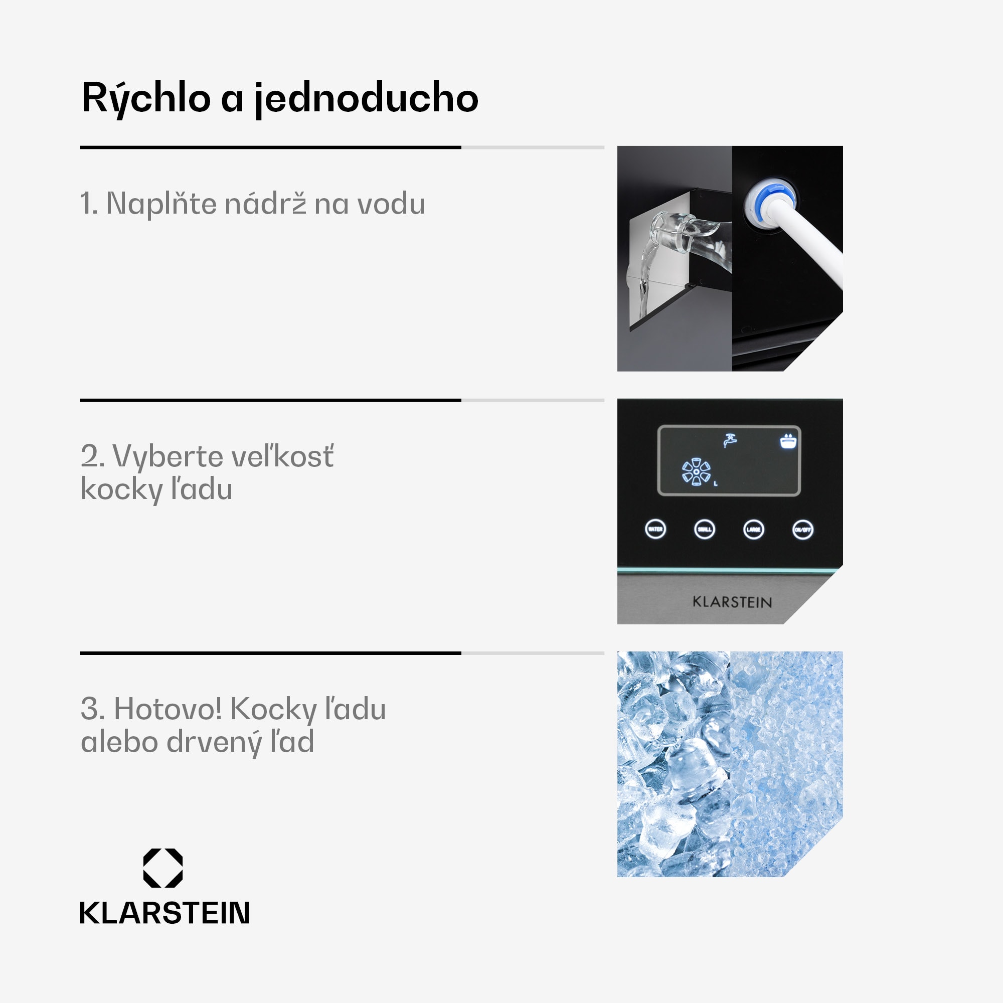 Klarstein Eiszeit Crush, výrobník ľadu, 2 veľkosti, drvený ľad – Obrázok 2