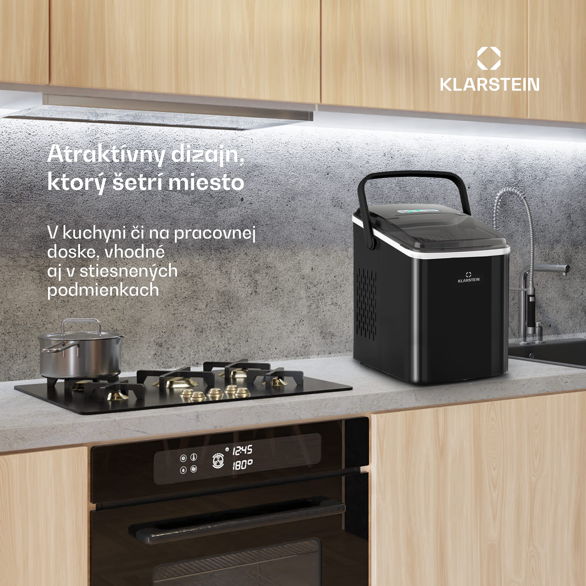 Klarstein Arctic Porter, výrobník ľadu, kužeľovité kúsky ľadu, 12 kg/24 h, nehrdzavejúca oceľ – Obrázok 2