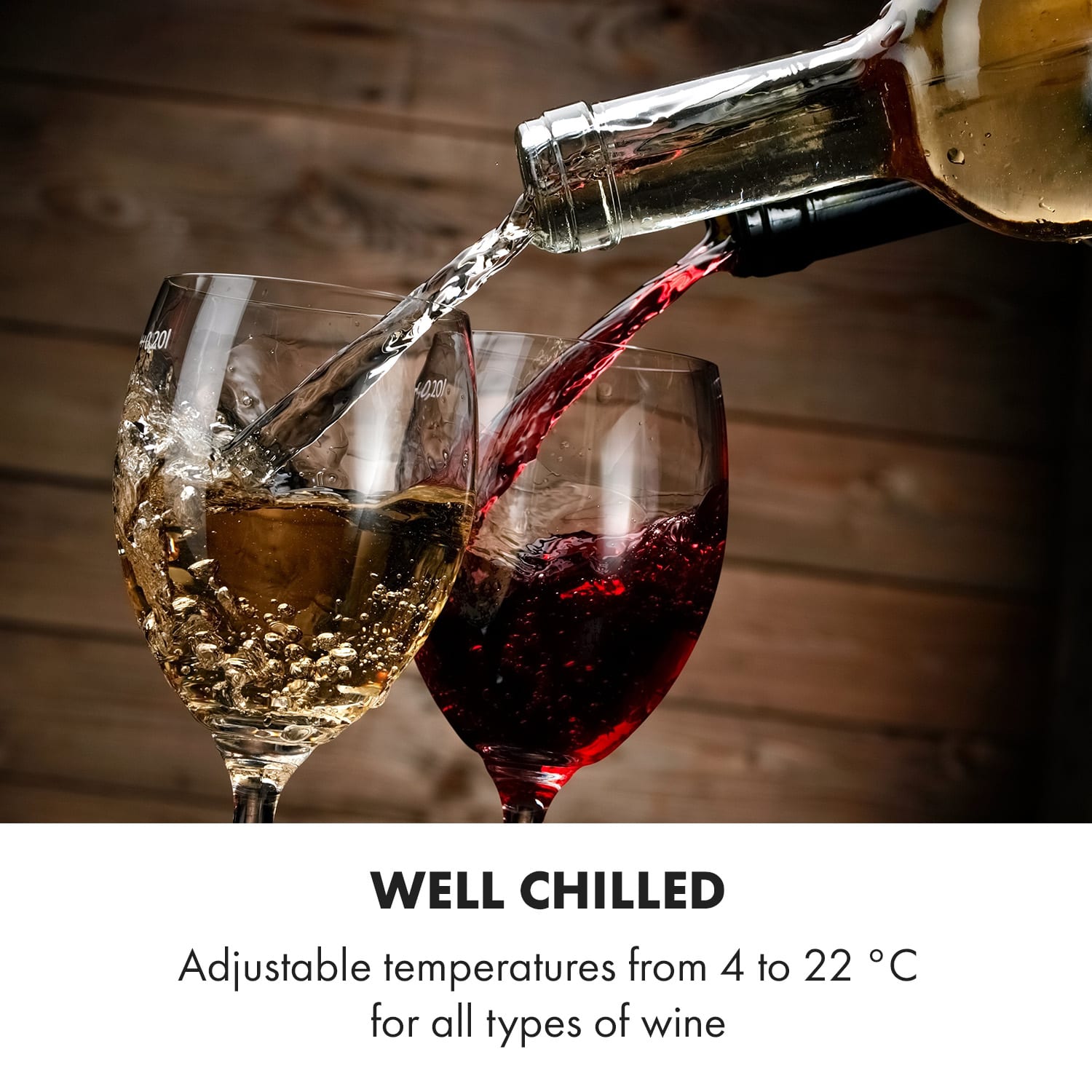 Klarstein Vinetage 19 Uno, vinotéka, chladnička na nápoje, 70 l, 4-22°C, retro dizajn – Obrázok 4