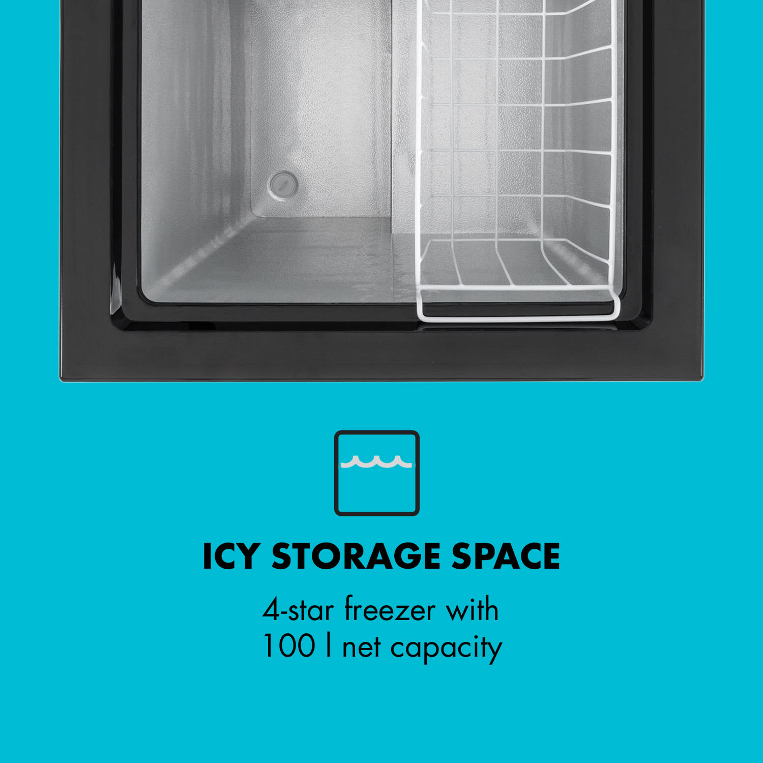 Klarstein Iceblokk 99, mraznička, mraziaci box, 99 l, 75 W, energet. trieda F, čierna – Obrázok 3